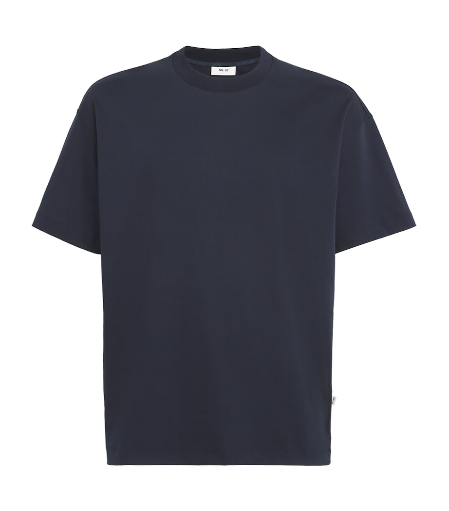 NN.07 Mens Organic Cotton Lionel T-Shirt Navy Blue Image 1