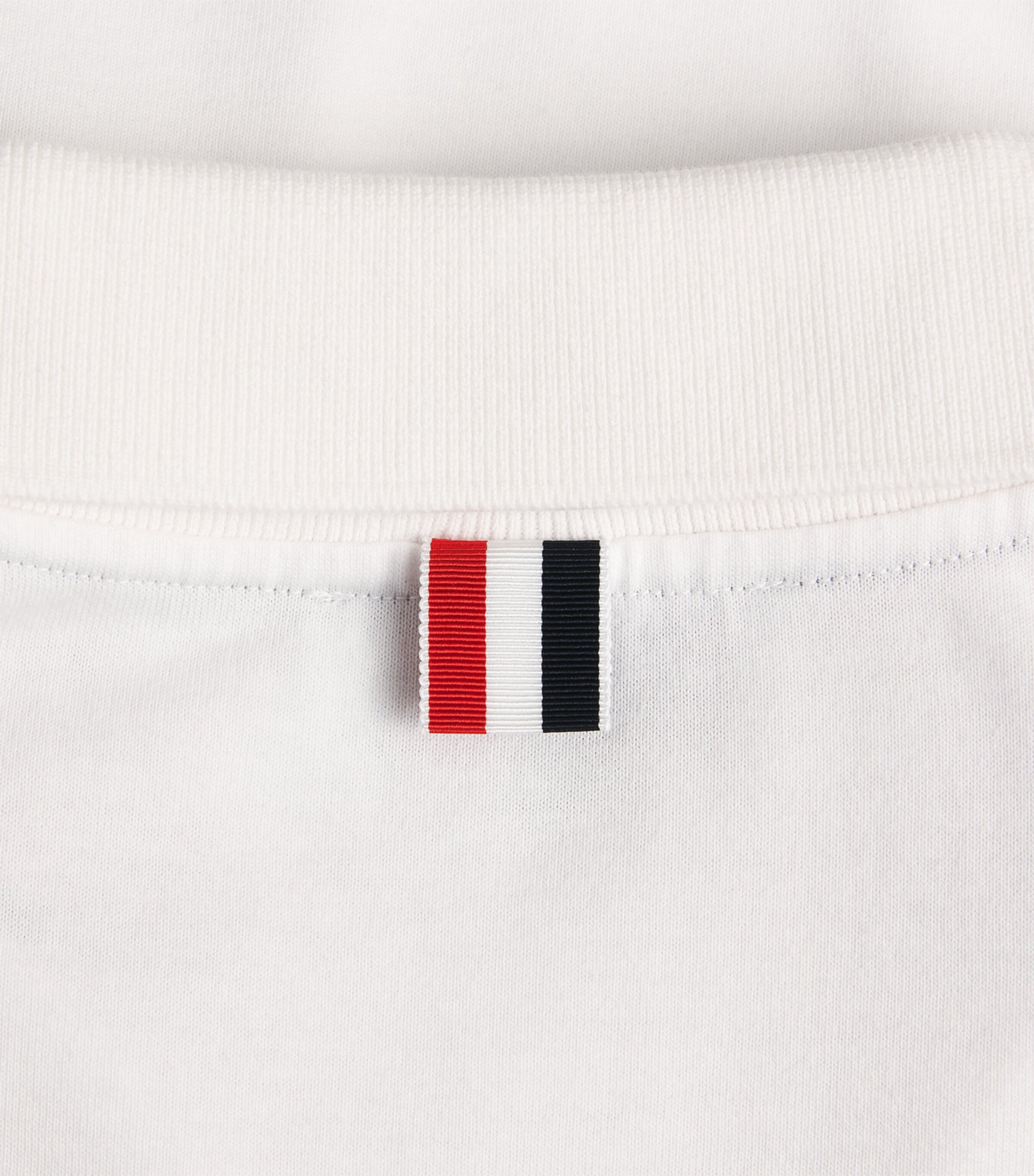 Thom Browne Mens Cotton 4-Bar Polo Shirt White Image 6