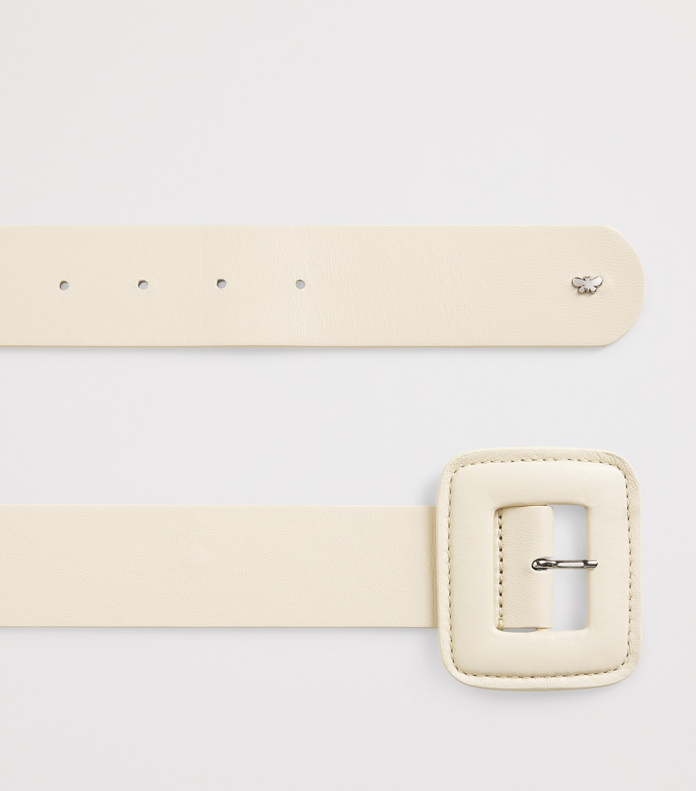 Nappa Leather Tonal Belt IVORY Image 4