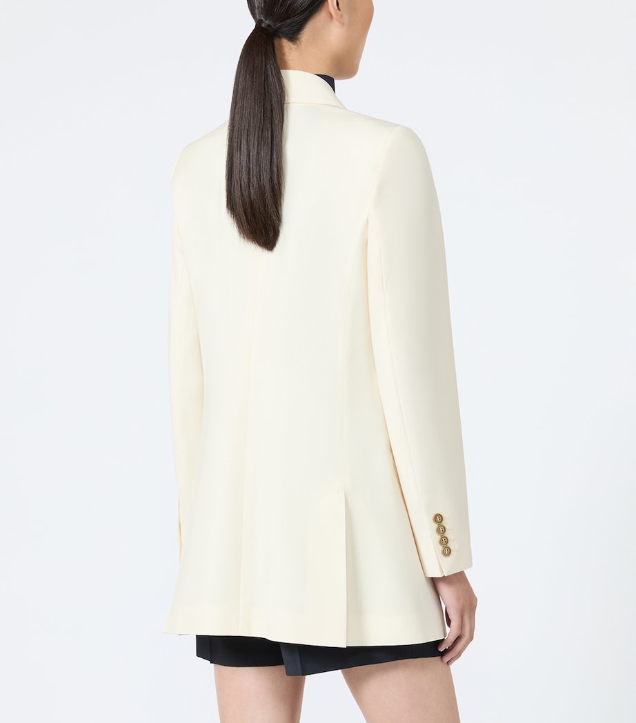 Max Mara Womens Virgin Wool Blazer Ivory Image 3