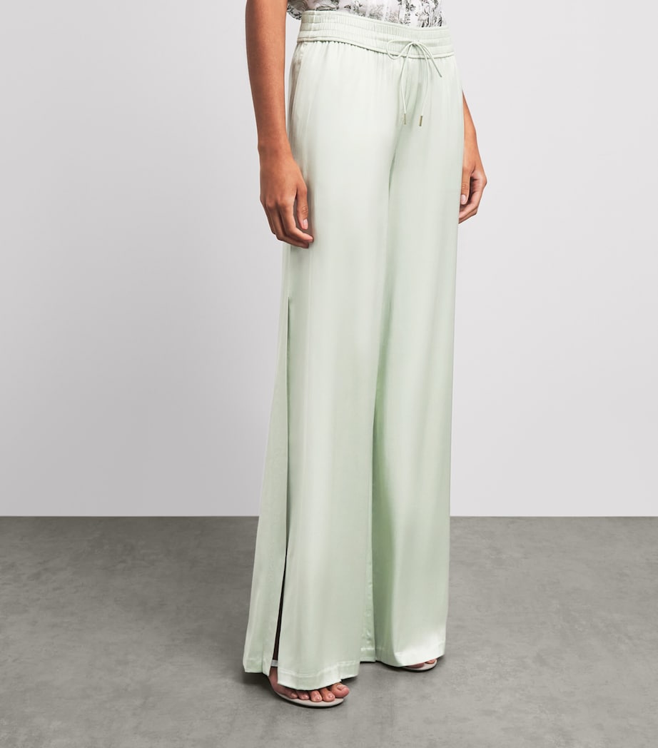 Alice+Olivia Womens Kenley Palazzo Trousers Light Sage Image 4