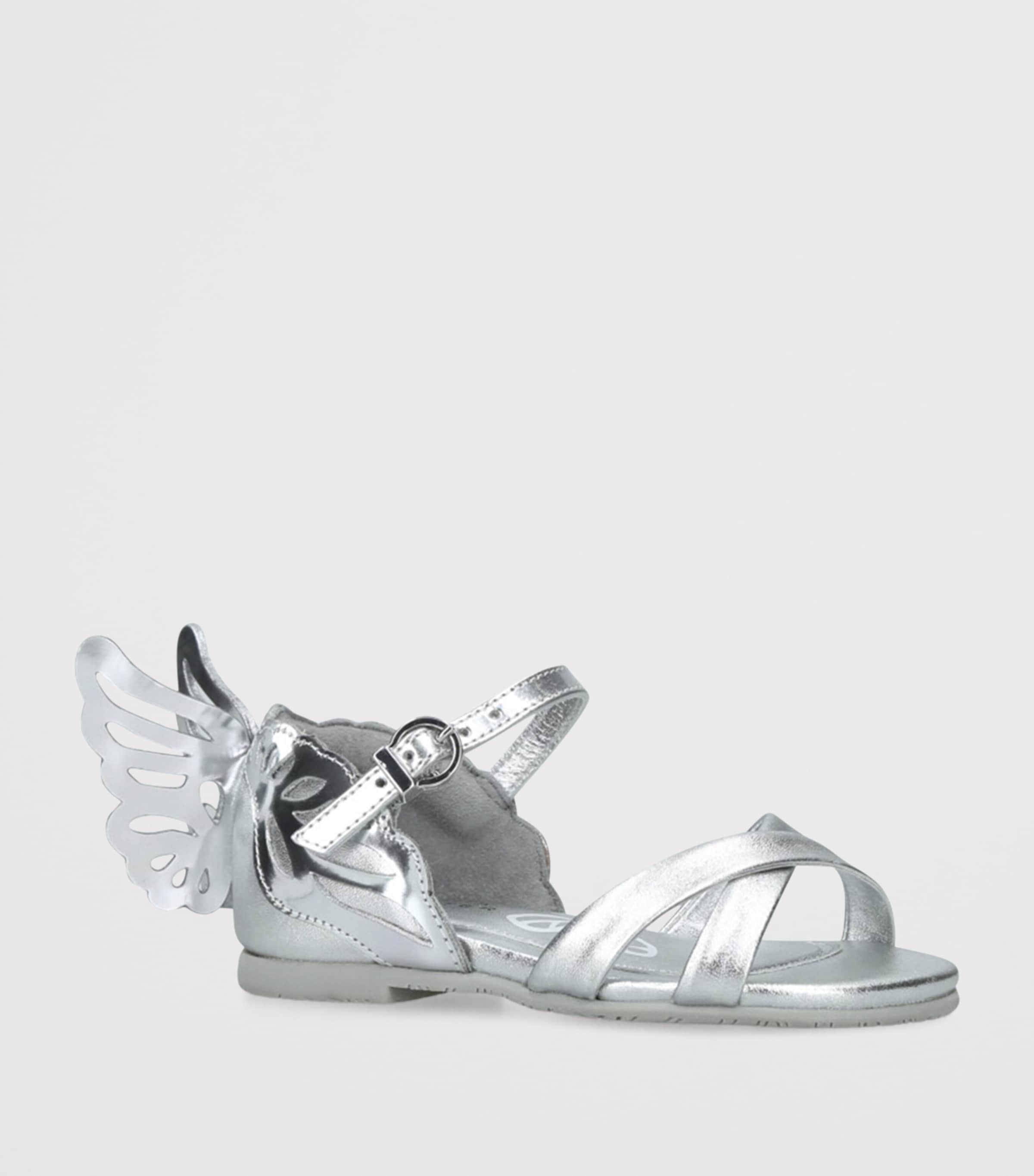 Sophia Webster Mini Metallic Leather Heavenly Sandals Silver Image 3