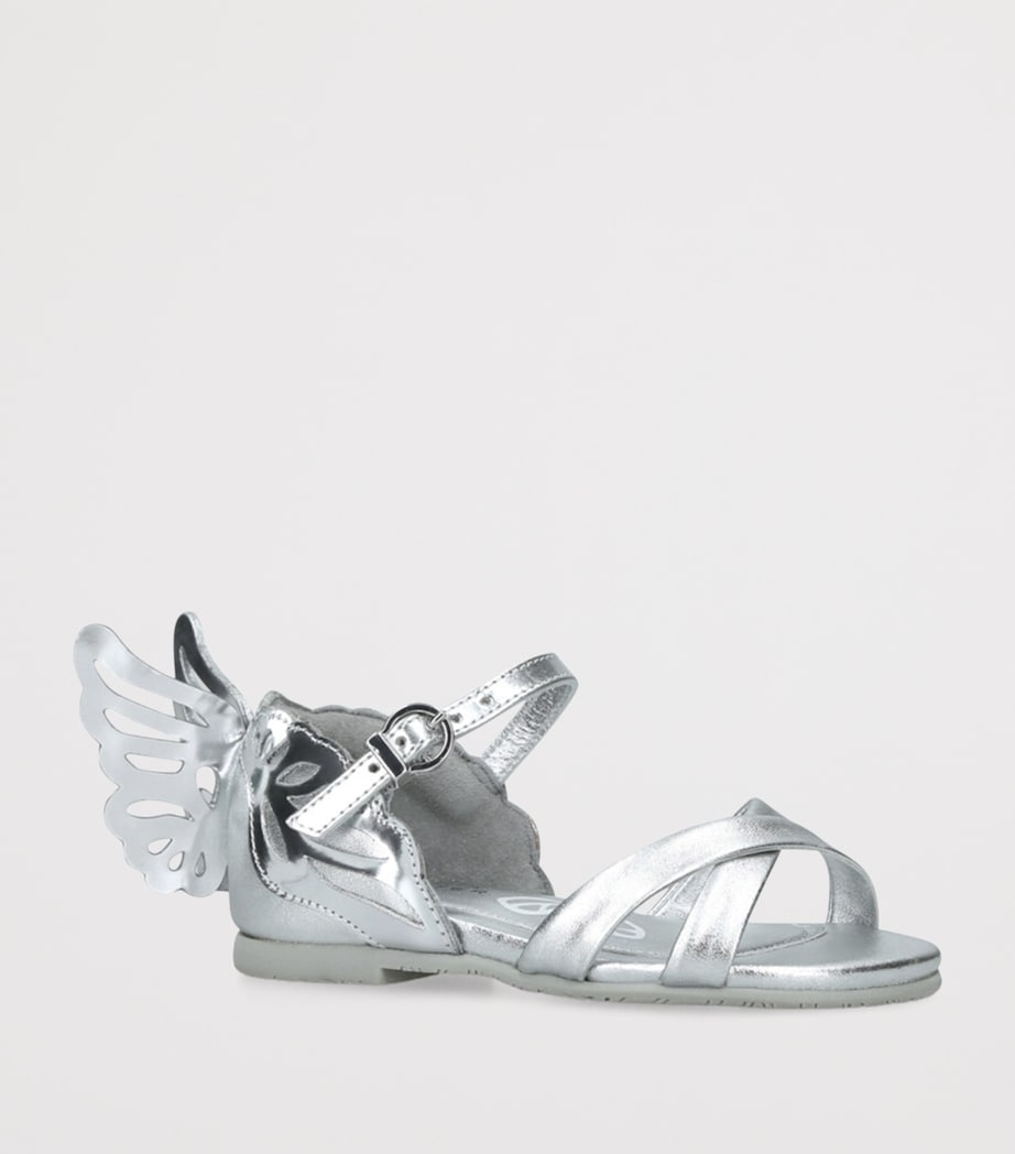 Sophia Webster Mini Metallic Leather Heavenly Sandals Silver Image 3