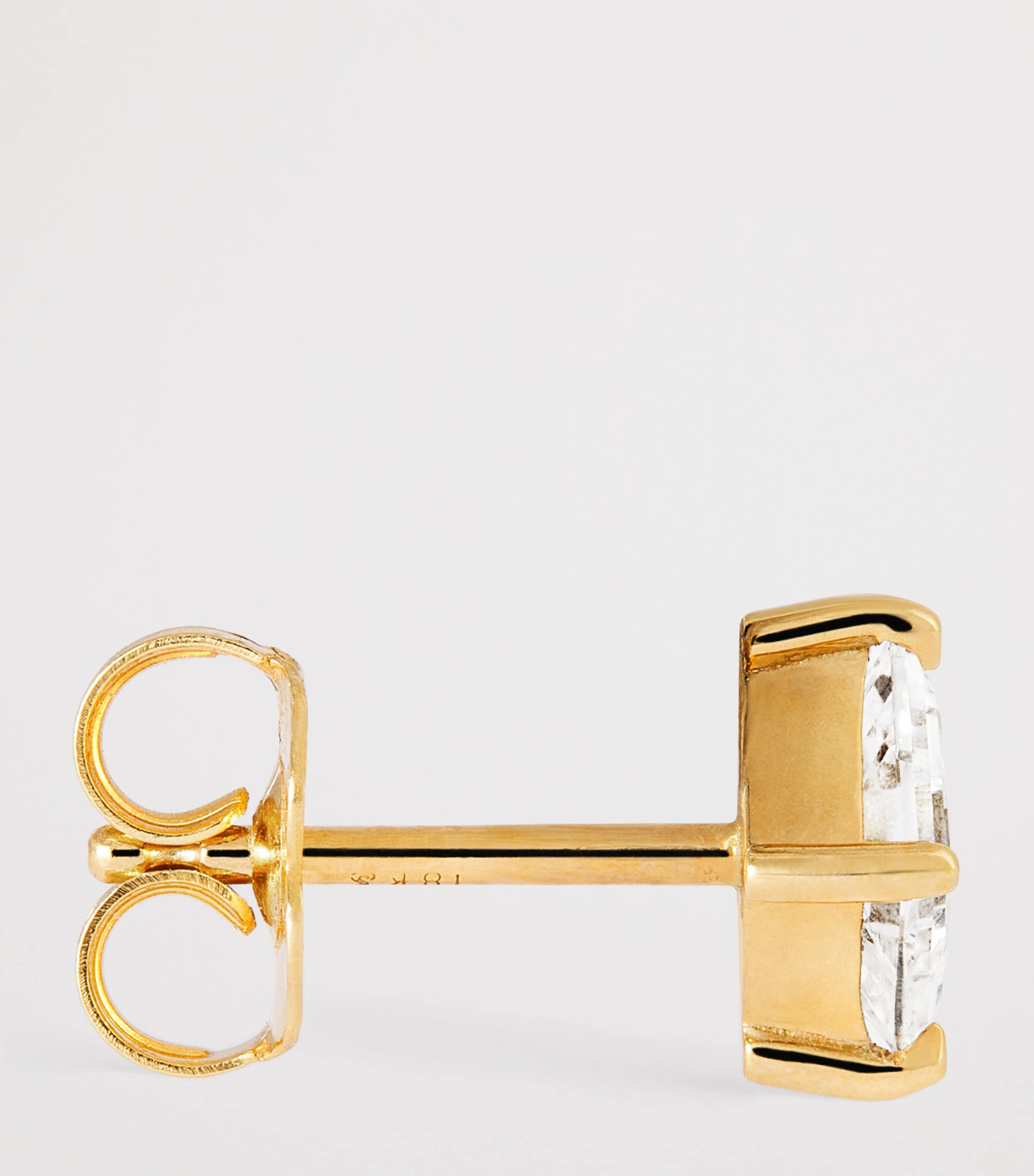 Yellow Gold and Diamond Lozenge Stud Earrings YELLOW GOLD Image 4