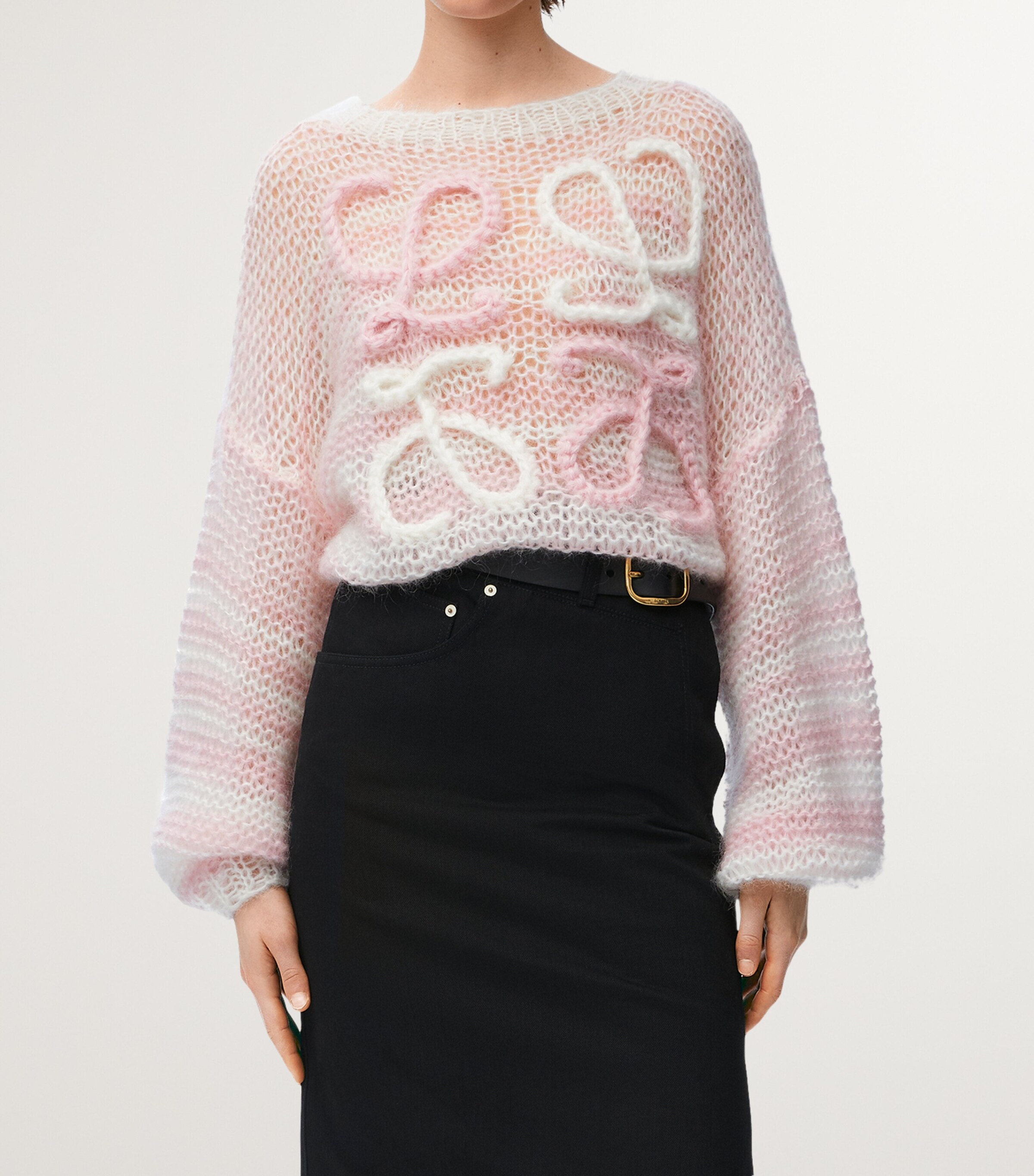 LOEWE Mohair-Blend Anagram Sweater | Harrods US LOEWE Mohair-Blend Anagram Sweater | Harrods US