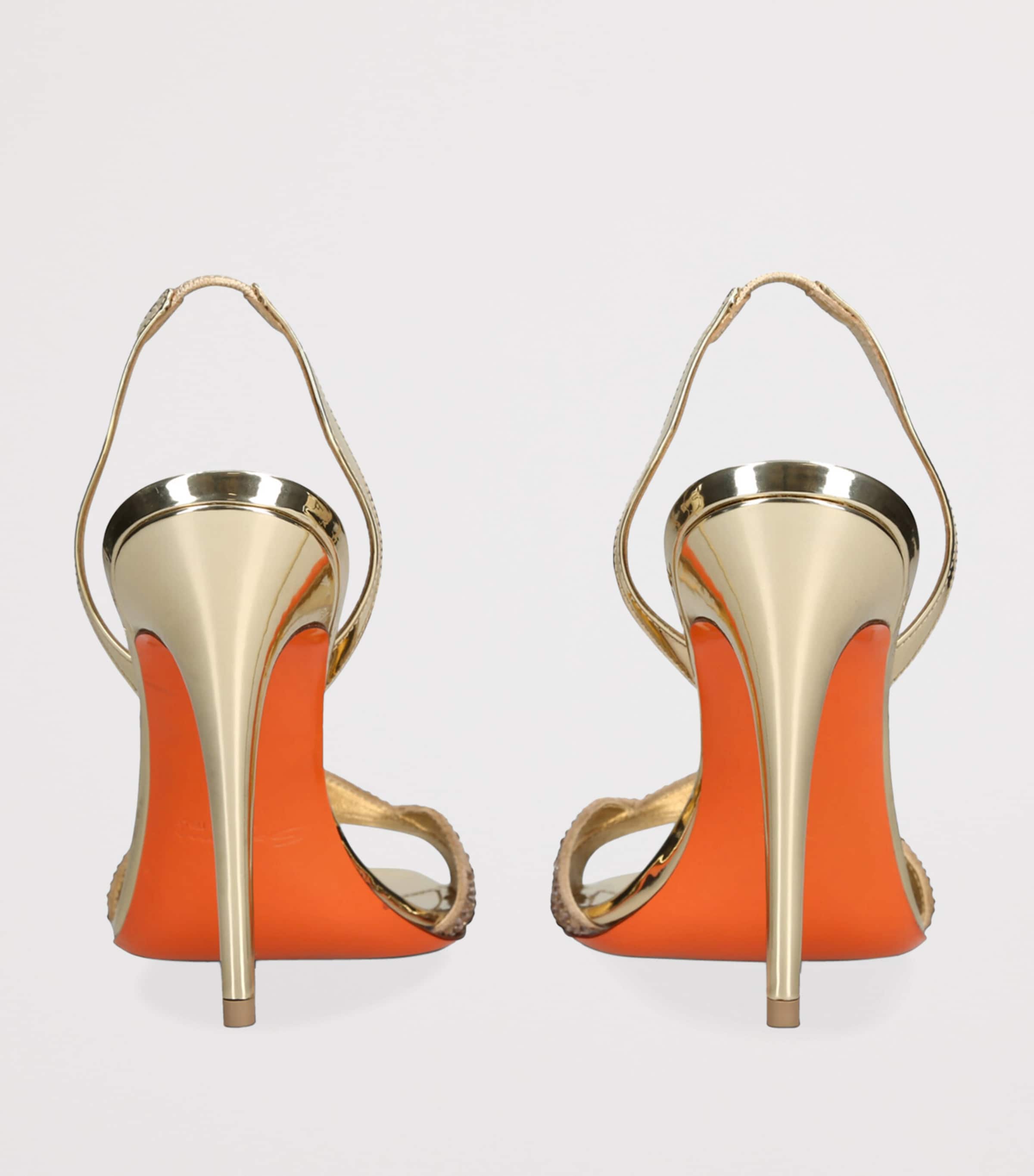 Leather Serena Heeled Sandals 105 GOLD COMB Image 2