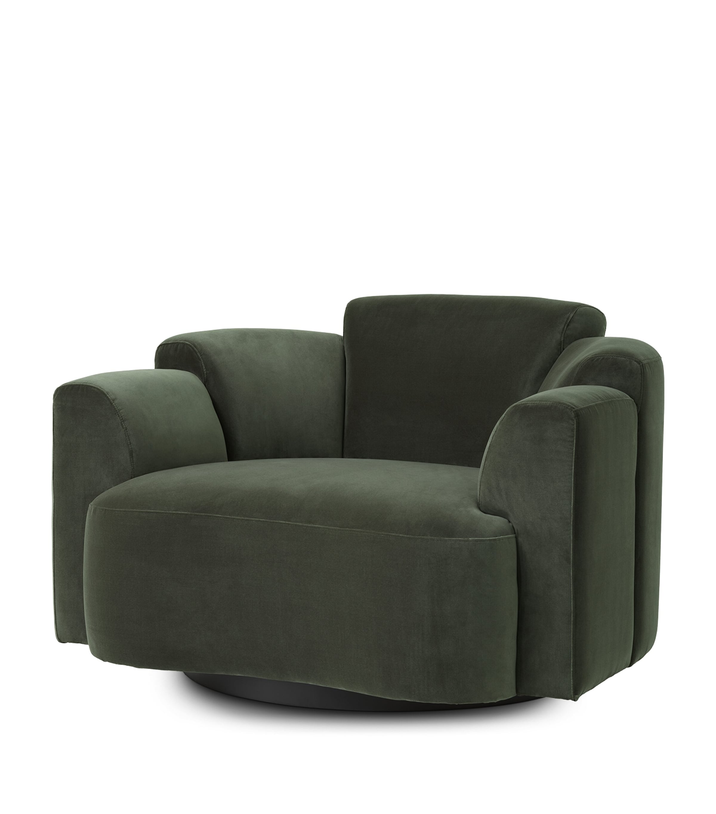 Eichholtz Velvet Marbella Swivel Chair Green Image 1