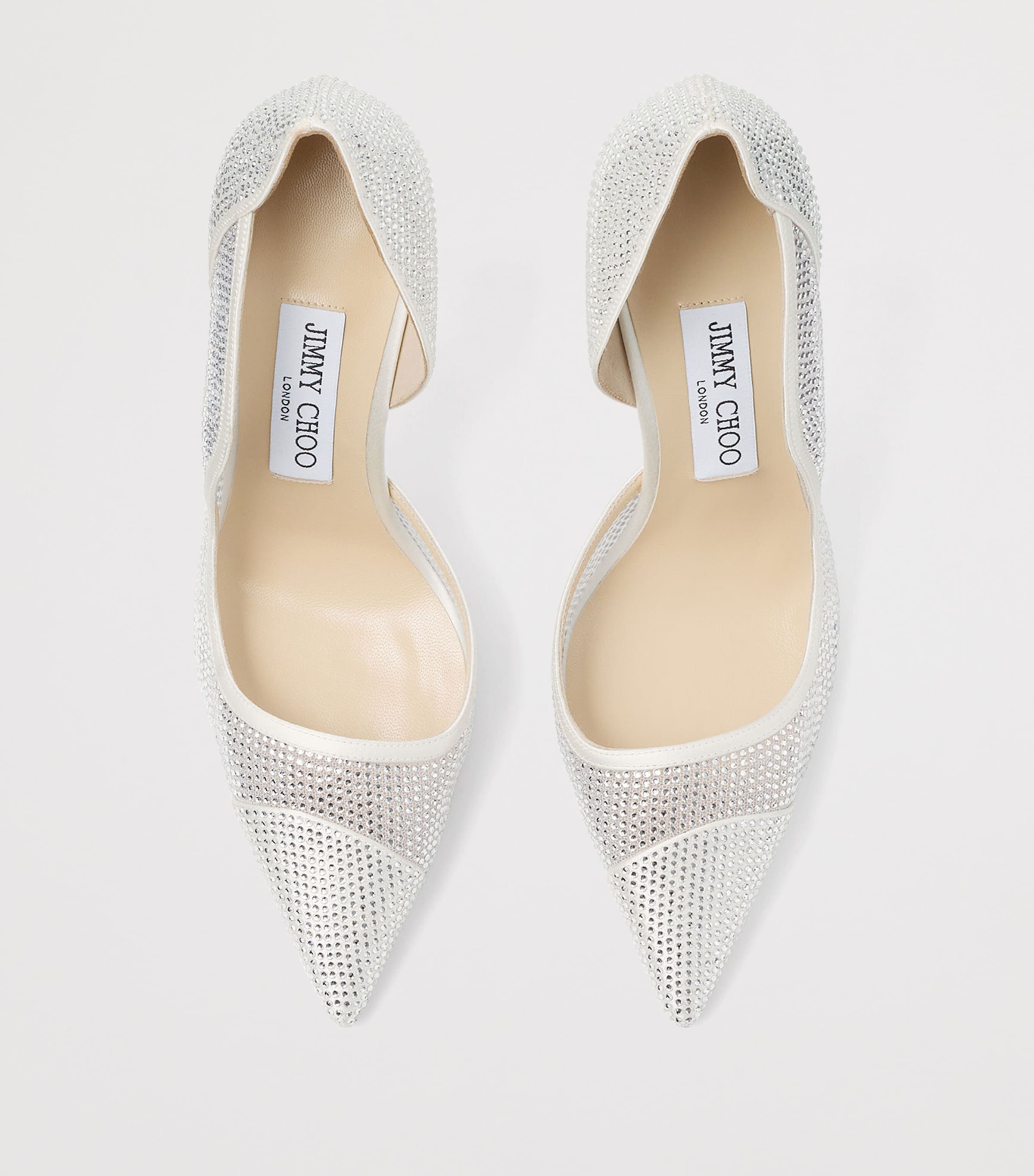Jimmy Choo Brigitte 100 Embellished Pumps Ivory/crystal Image 5