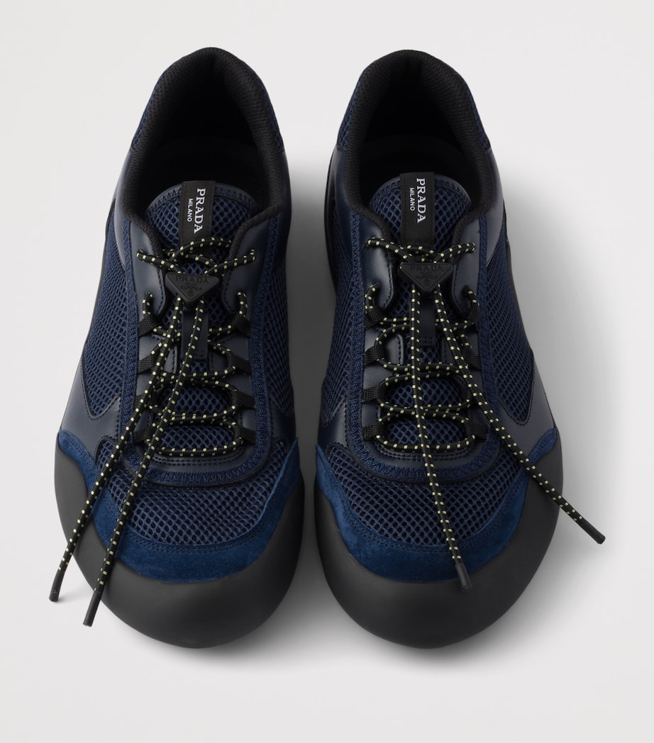 Leather-Mesh Speedrock Sneakers F0008 Image 3