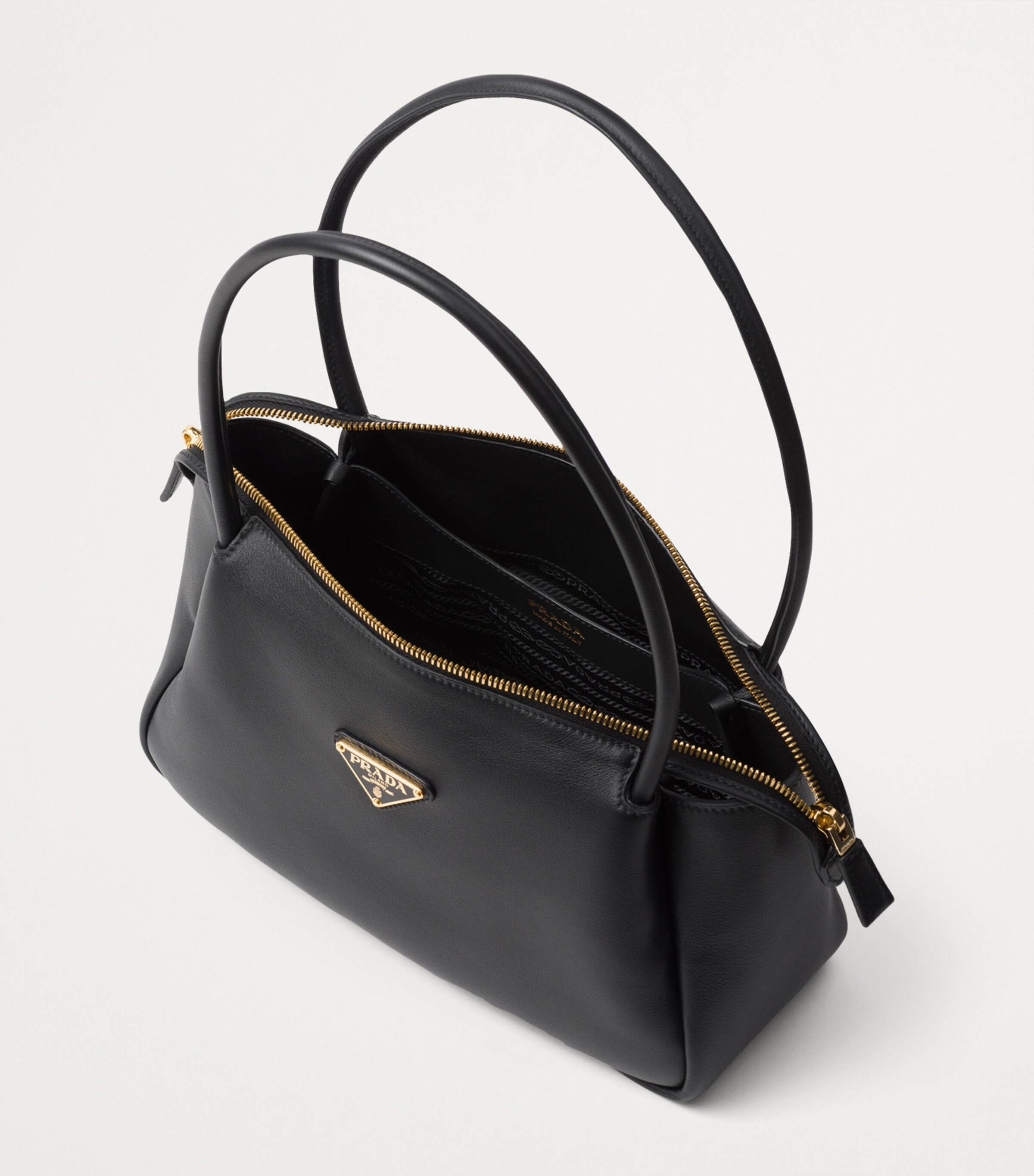 Prada Black Medium Leather Darling Shoulder Bag | Harrods UK