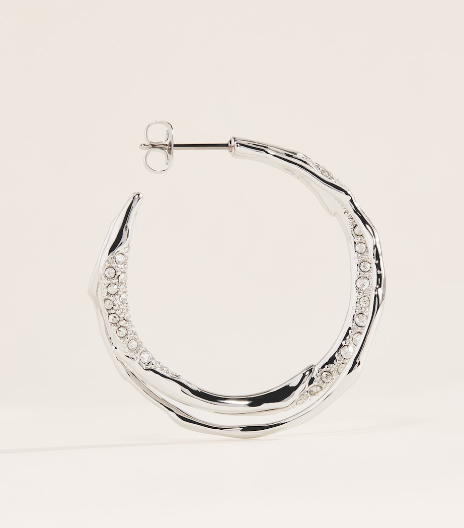 Alexis Bittar Small Solanales Crystal Twist Earrings Crystals Silver Image 3