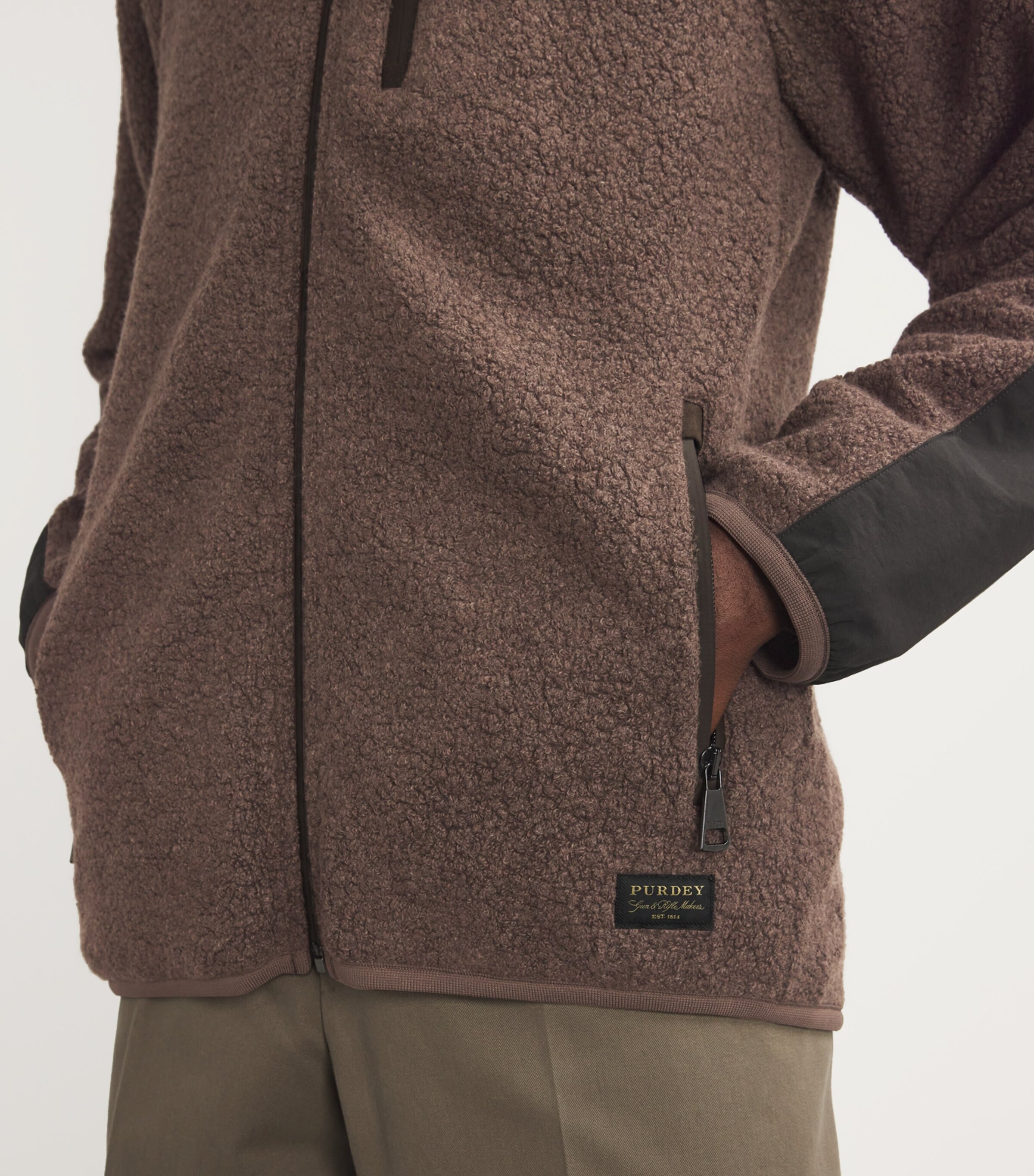 Fleece-Back Jersey Lux Jacket WALNUT Image 6