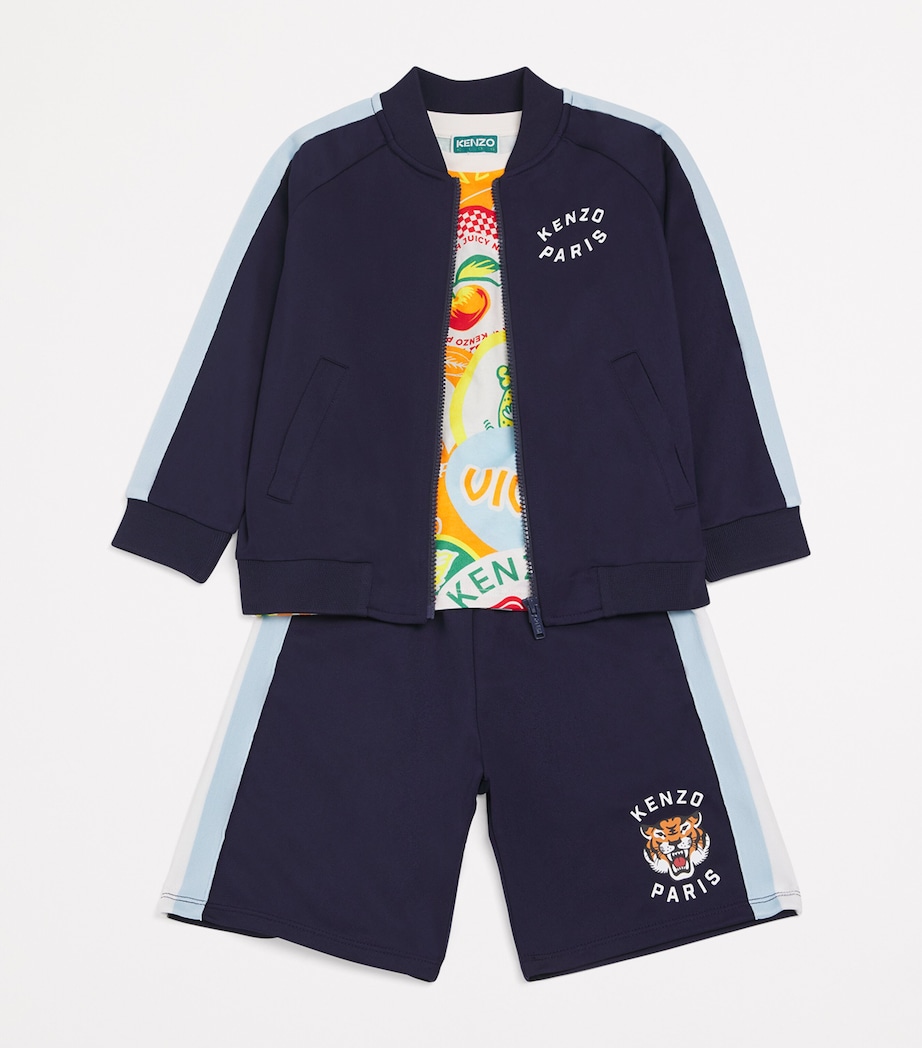 Kenzo Kids Striped Track Jacket (2-14 Years) Navy Image 3
