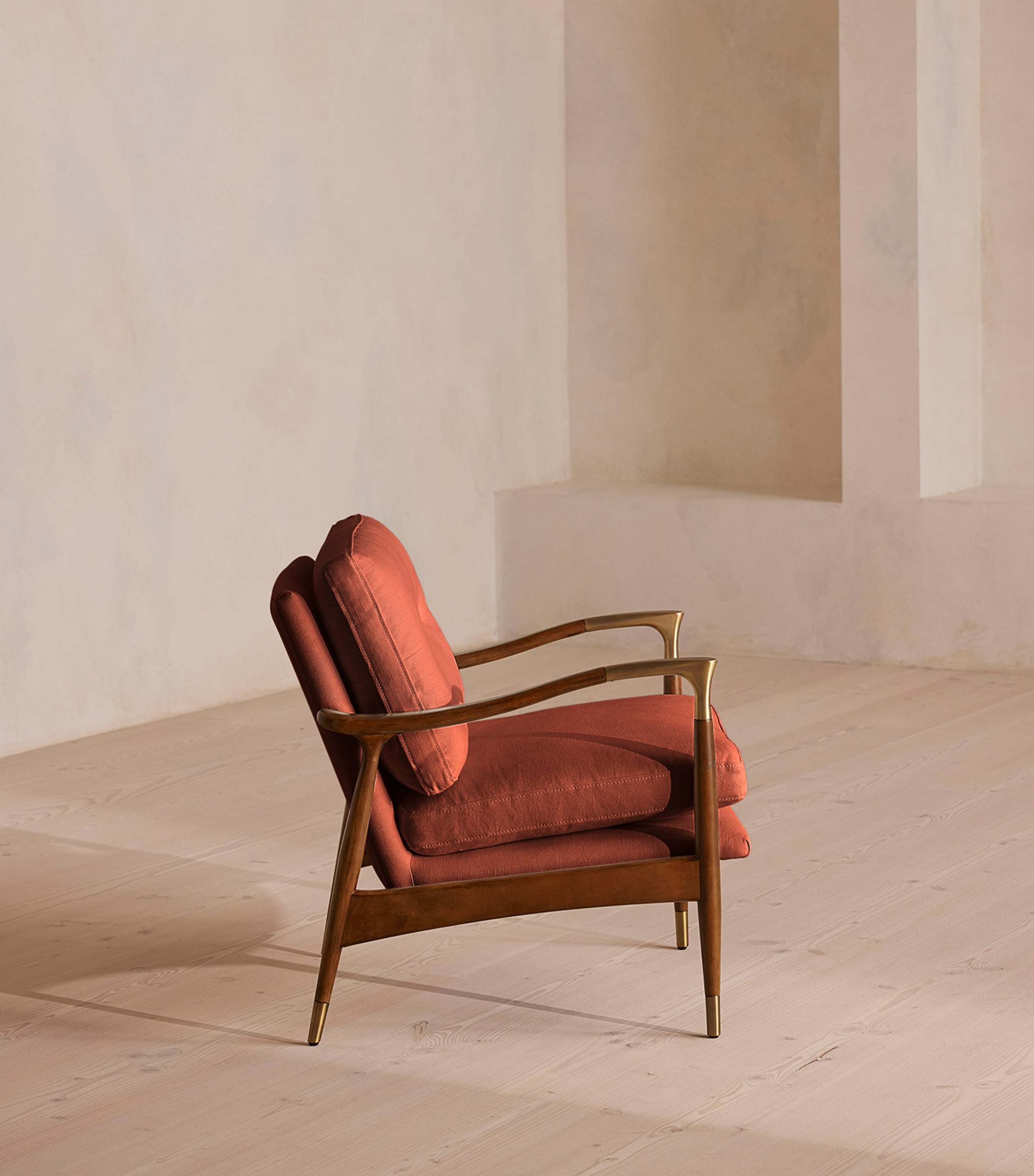 Soho Home Linen Theodore Armchair Natural Image 3