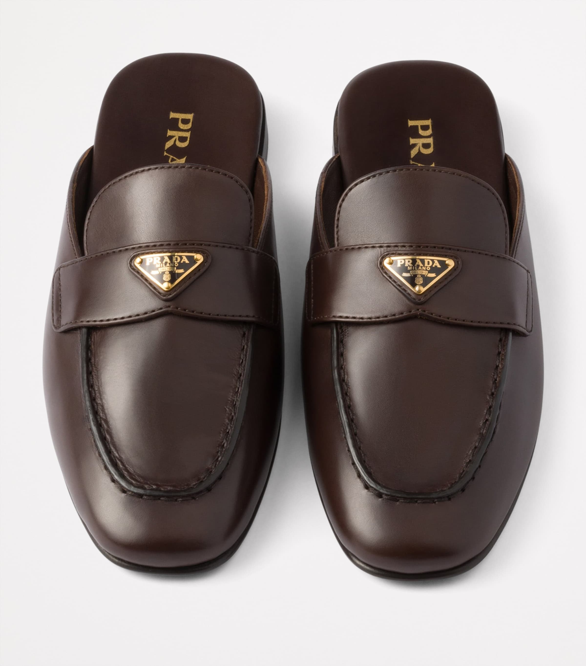 Leather Triangle Slippers F0003 Image 3