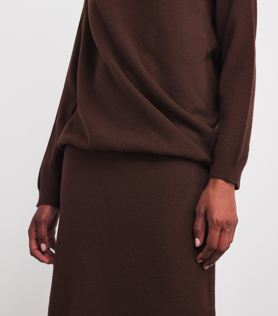 Wool-Silk-Cashmere Midi Dress 1269 EBANO Image 6