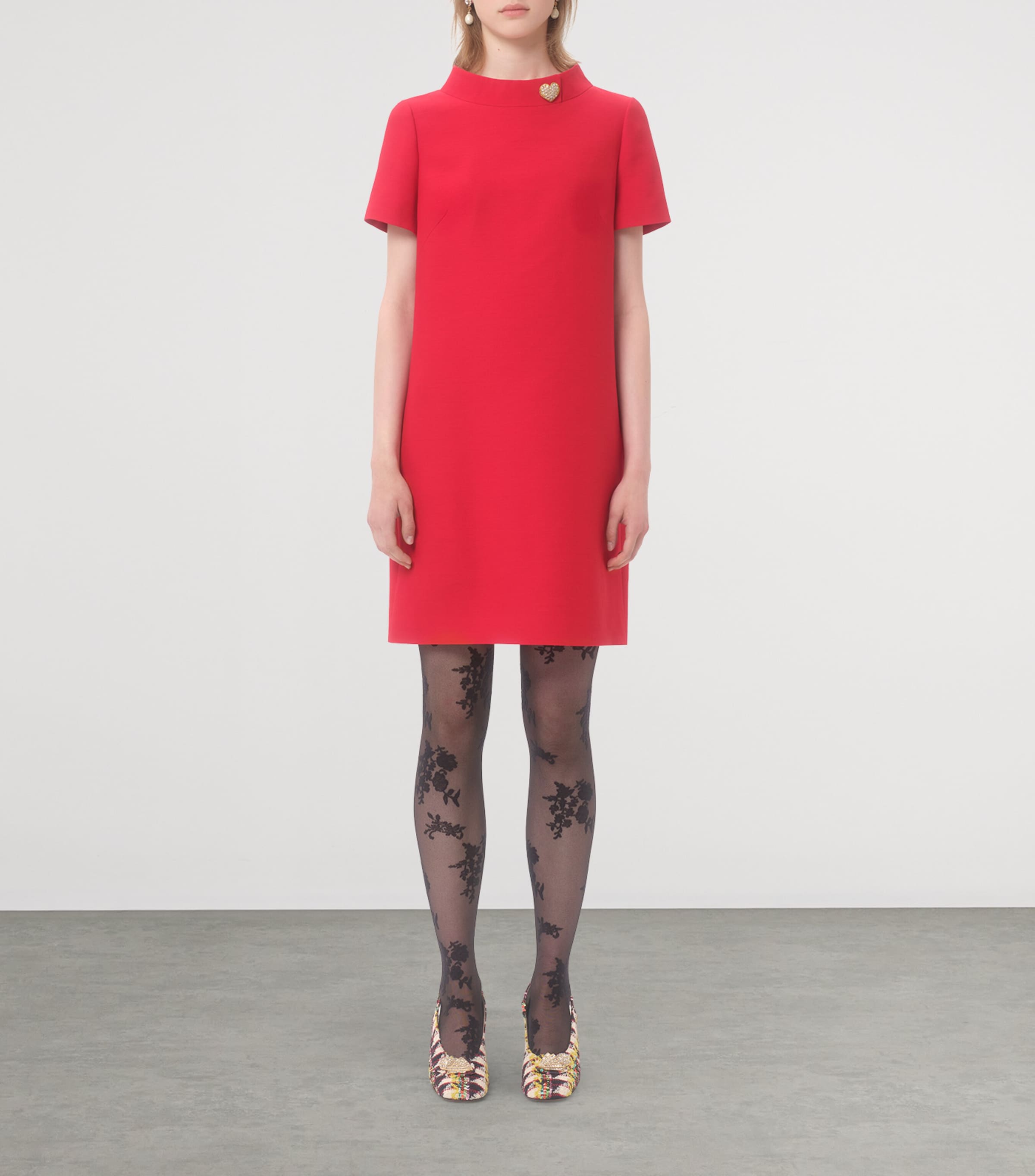 Wool-Silk Embellished Mini Dress R9M Image 2