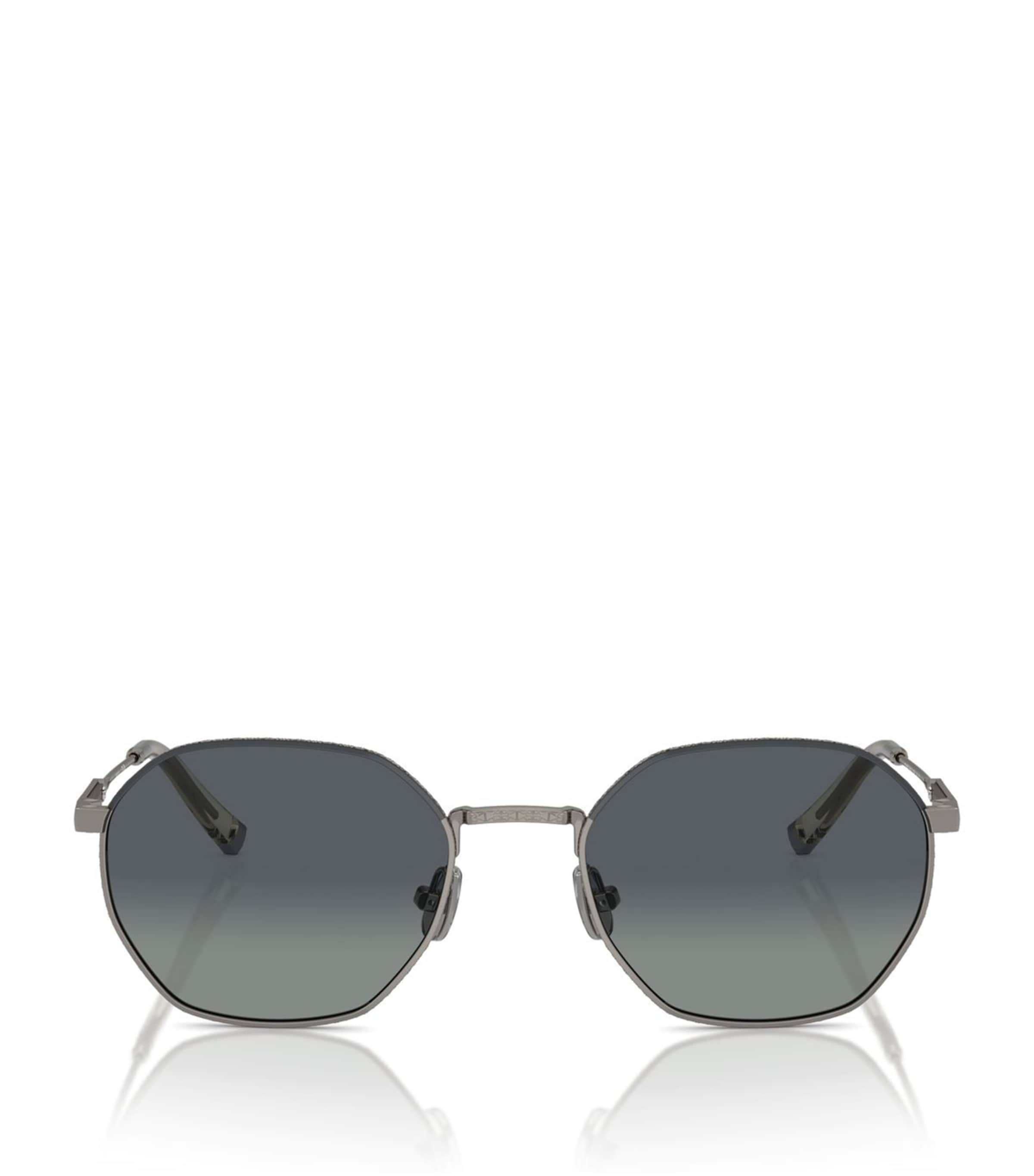 Brunello Cucinelli Titanium Bc2003st Sunglasses In Grey