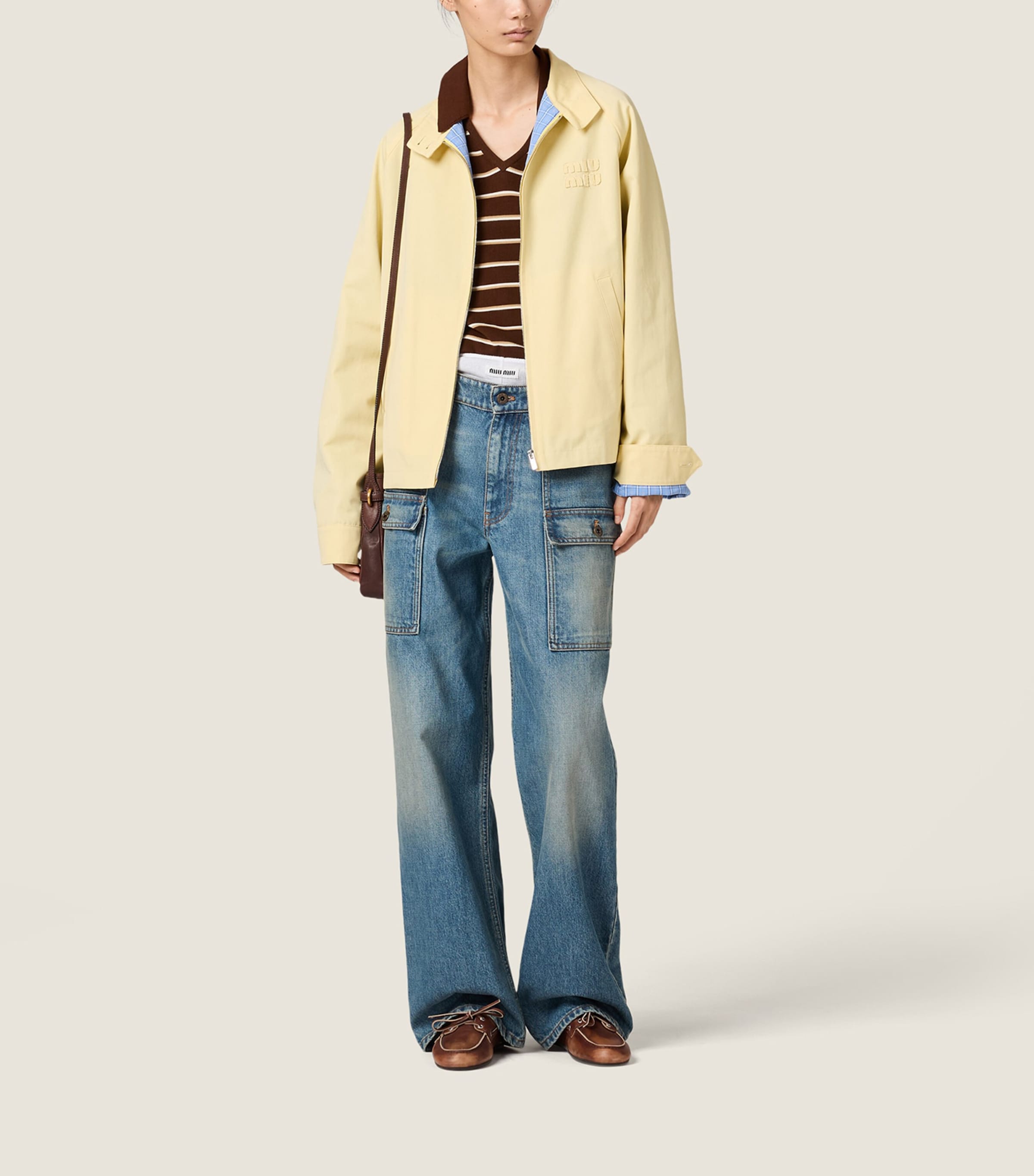 Miu Miu Womens Cotton Poplin Shirt Jacket Image 2
