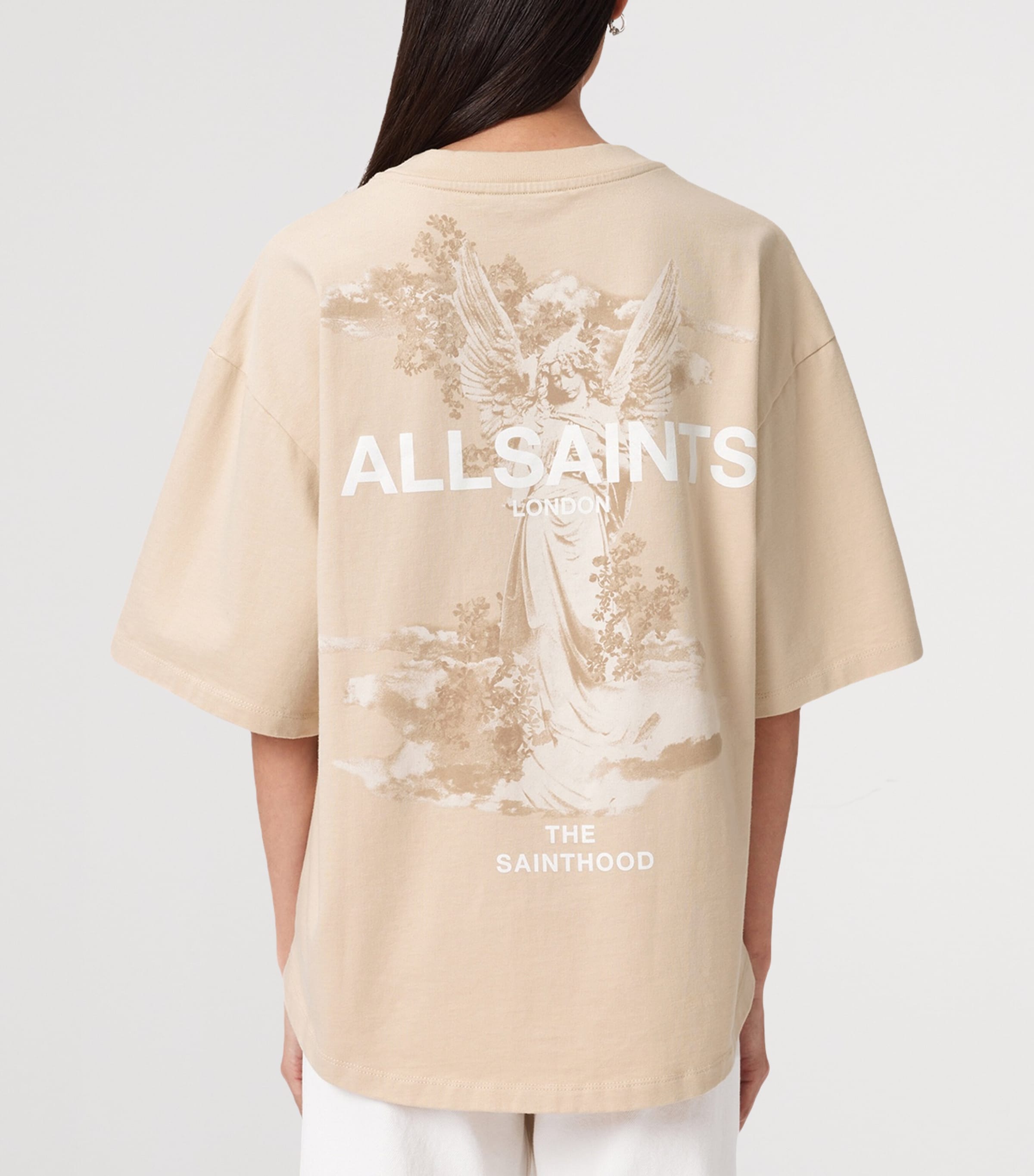 AllSaints Organic Cotton Guardian Amelie T-Shirt Harrods UK