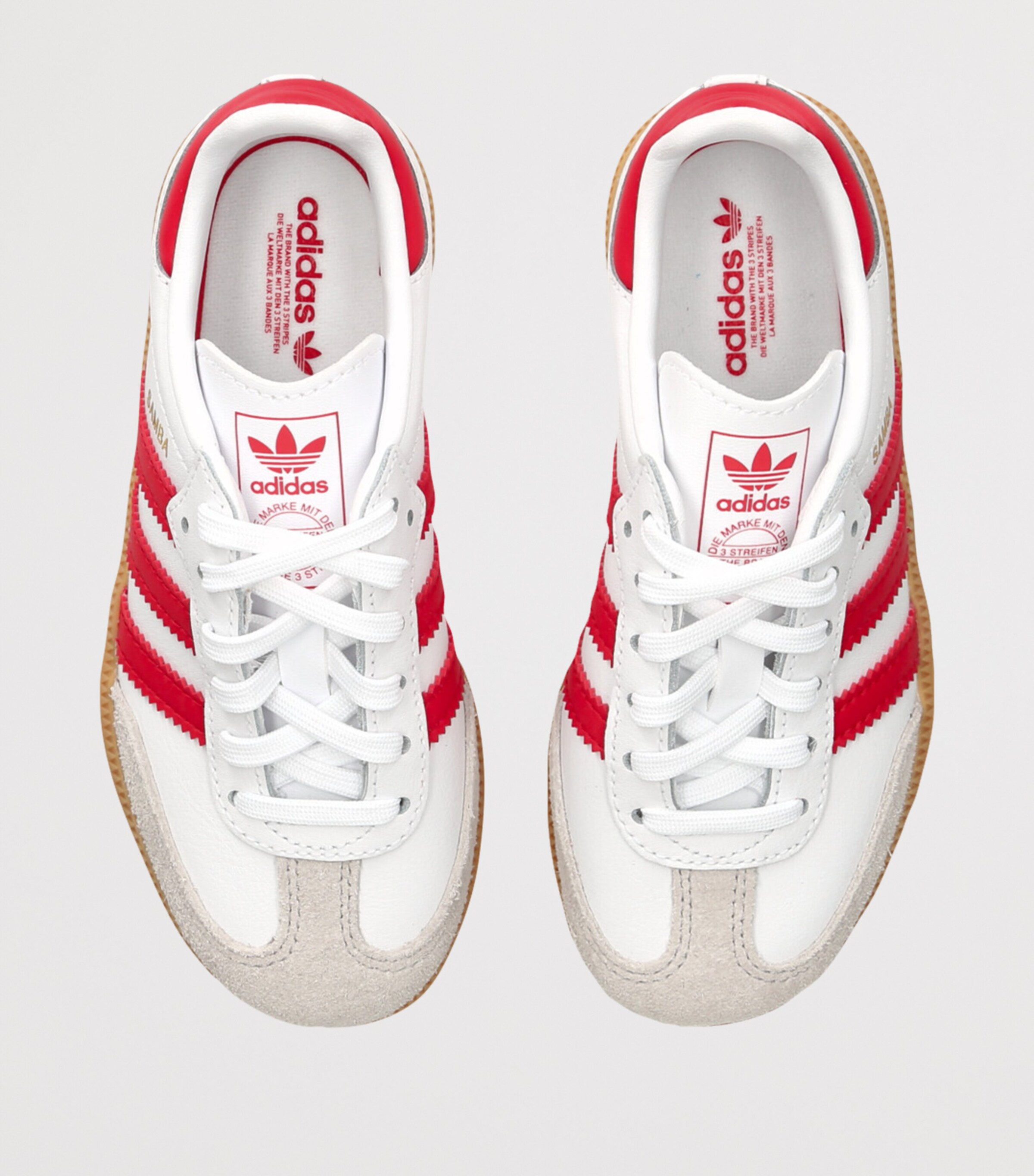 Leather Samba OG Sneakers WHITE/RED Image 4