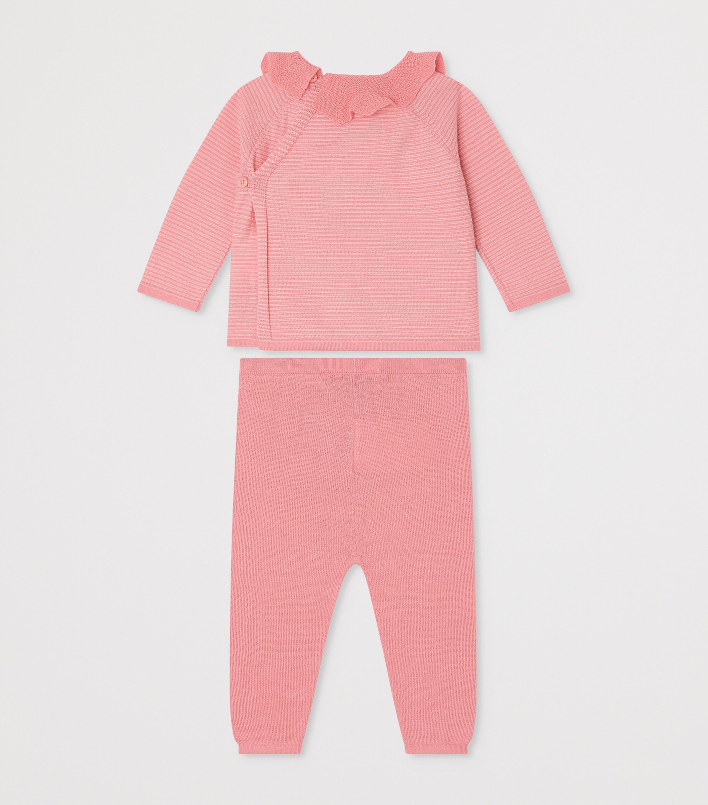 Bonpoint Cotton Anisa Sweater and Trousers Set (1-18 Months) Rayures Rose Bonbon Image 2