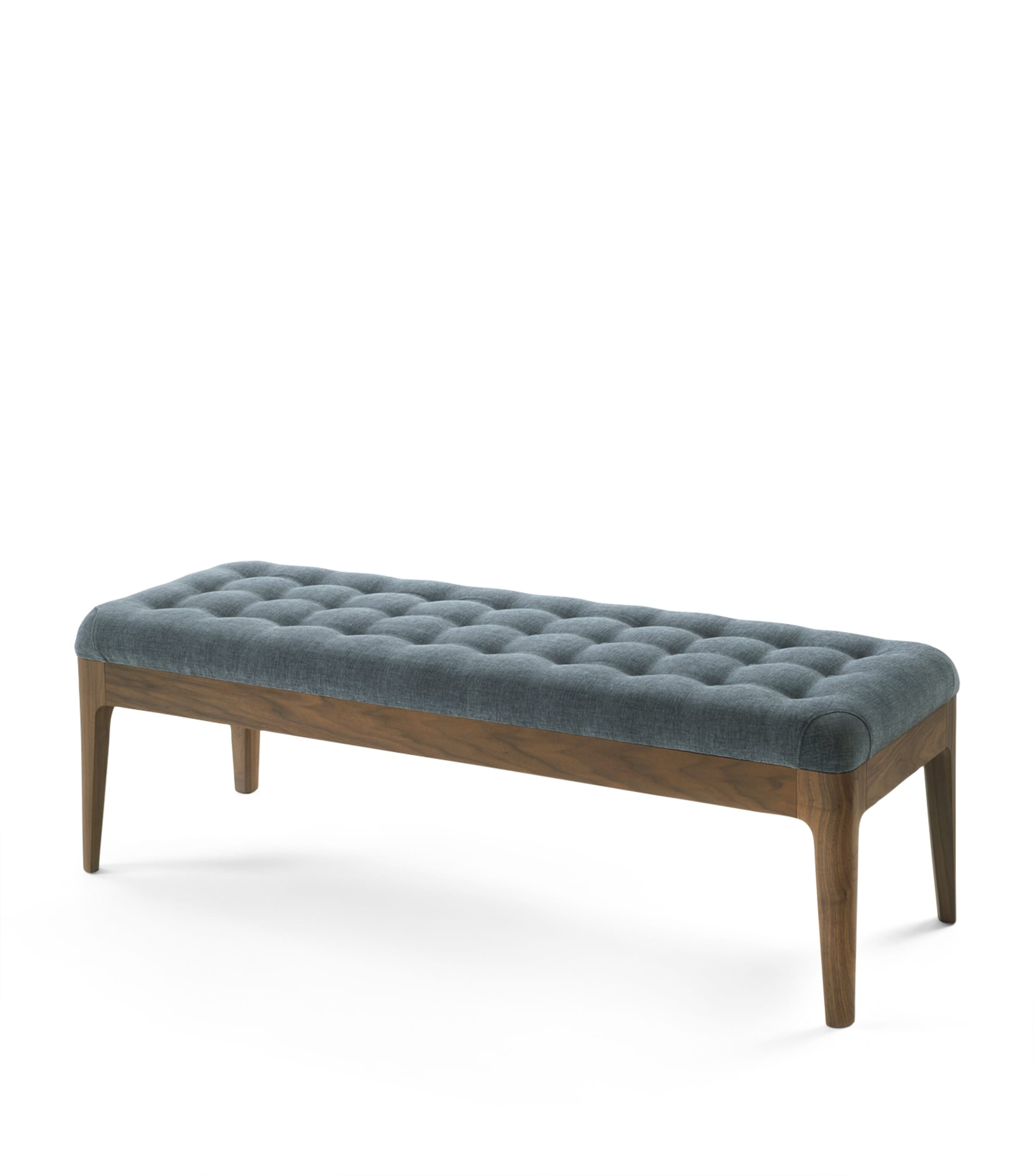 Porada Walnut Webby Bench | Furniture | Chairs & Stools | Ottomans & Footstools | Designers | Porada