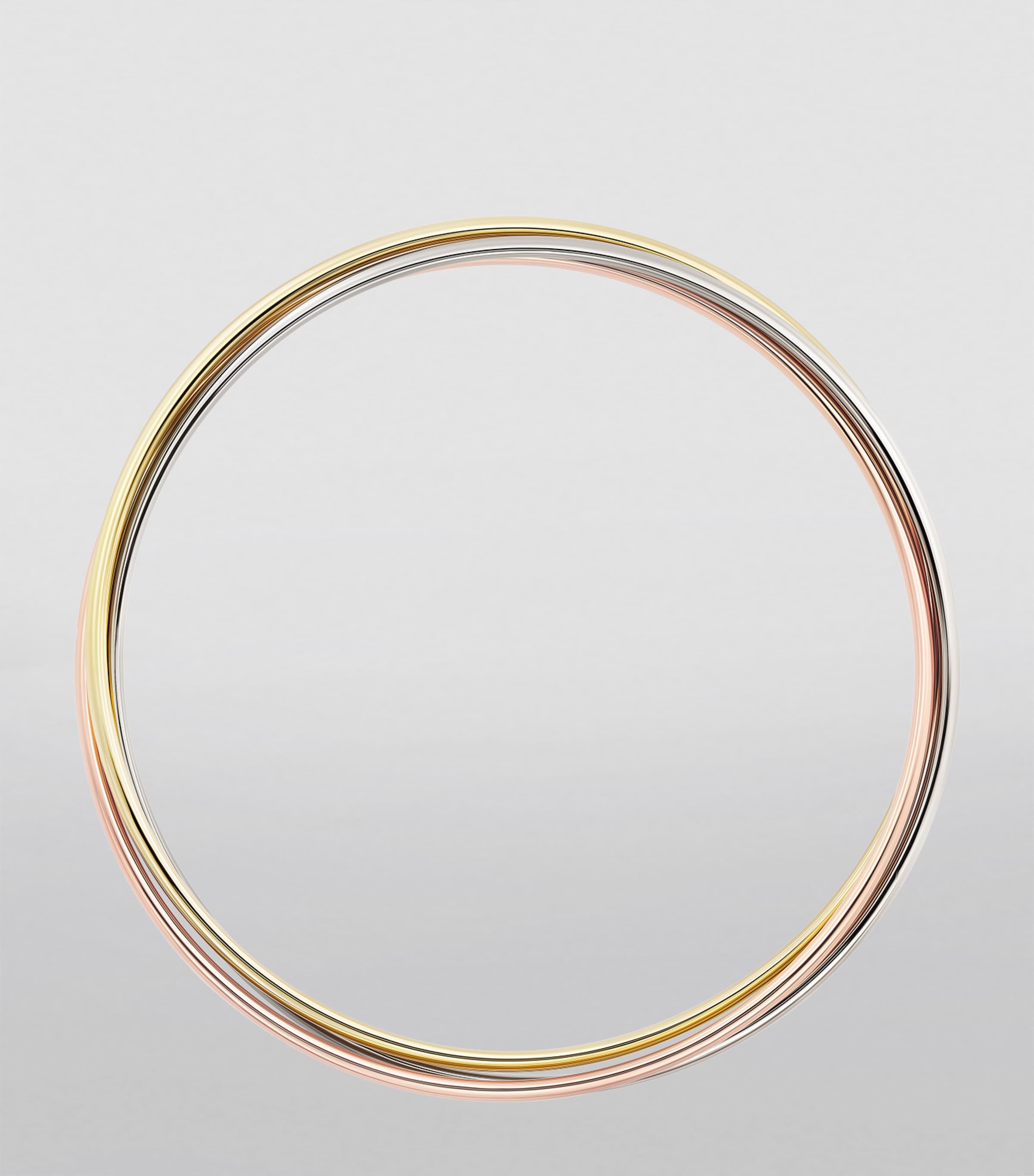 Small White, Rose and Yellow Gold Trinity Bracelet MIXED GOLD Image 2