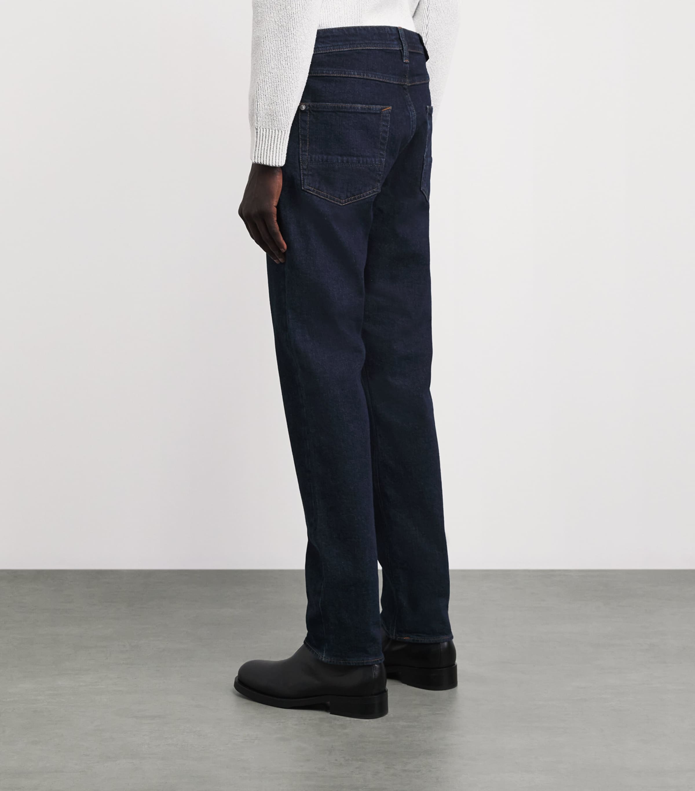 Stone Island Mens Stretch Denim-Rinsed Slim Jeans Image 5