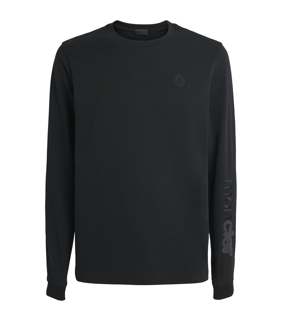 Moncler Mens Cotton Logo Long-Sleeve T-Shirt Image 1