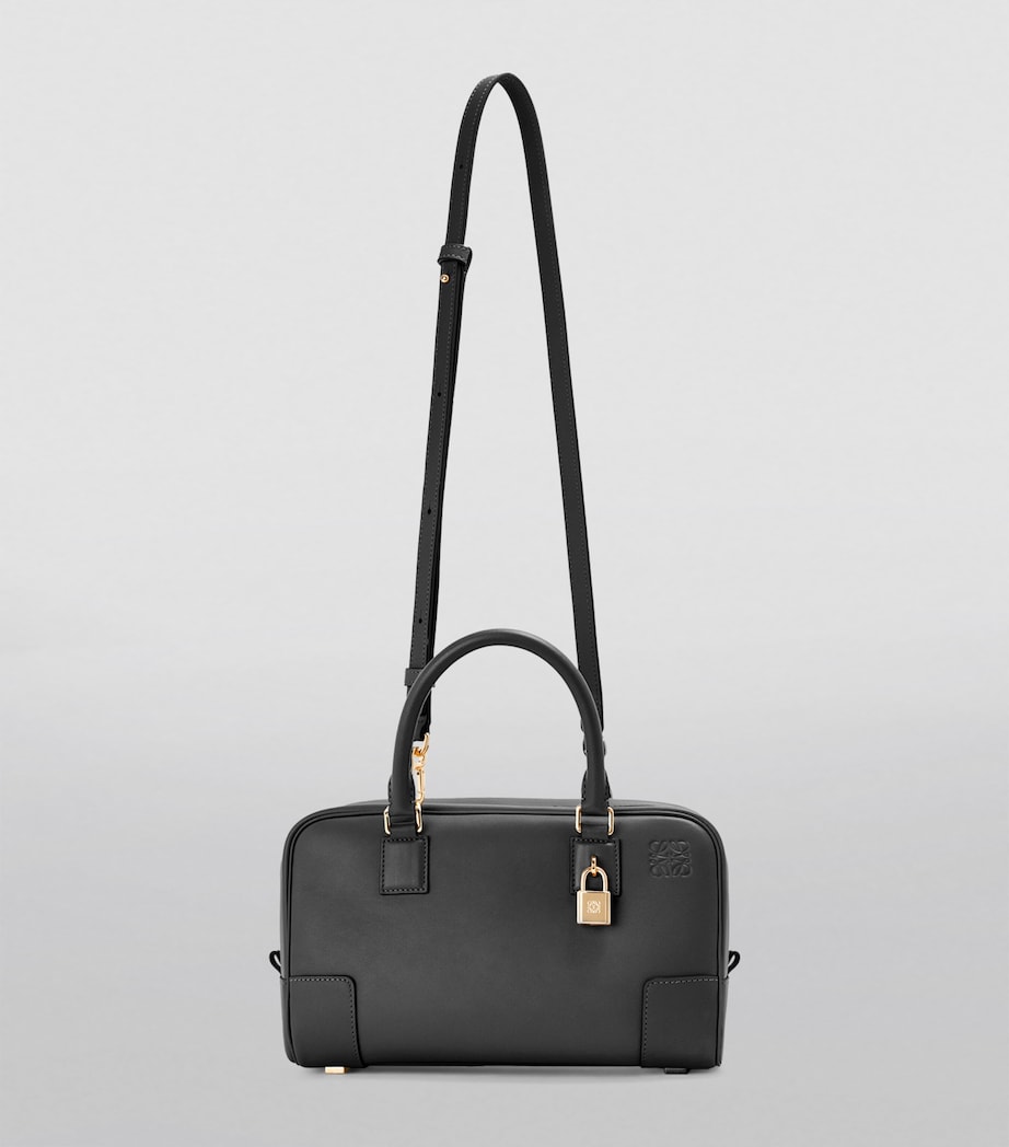 Leather Amazona 32 Top-Handle Bag BLACK Image 4