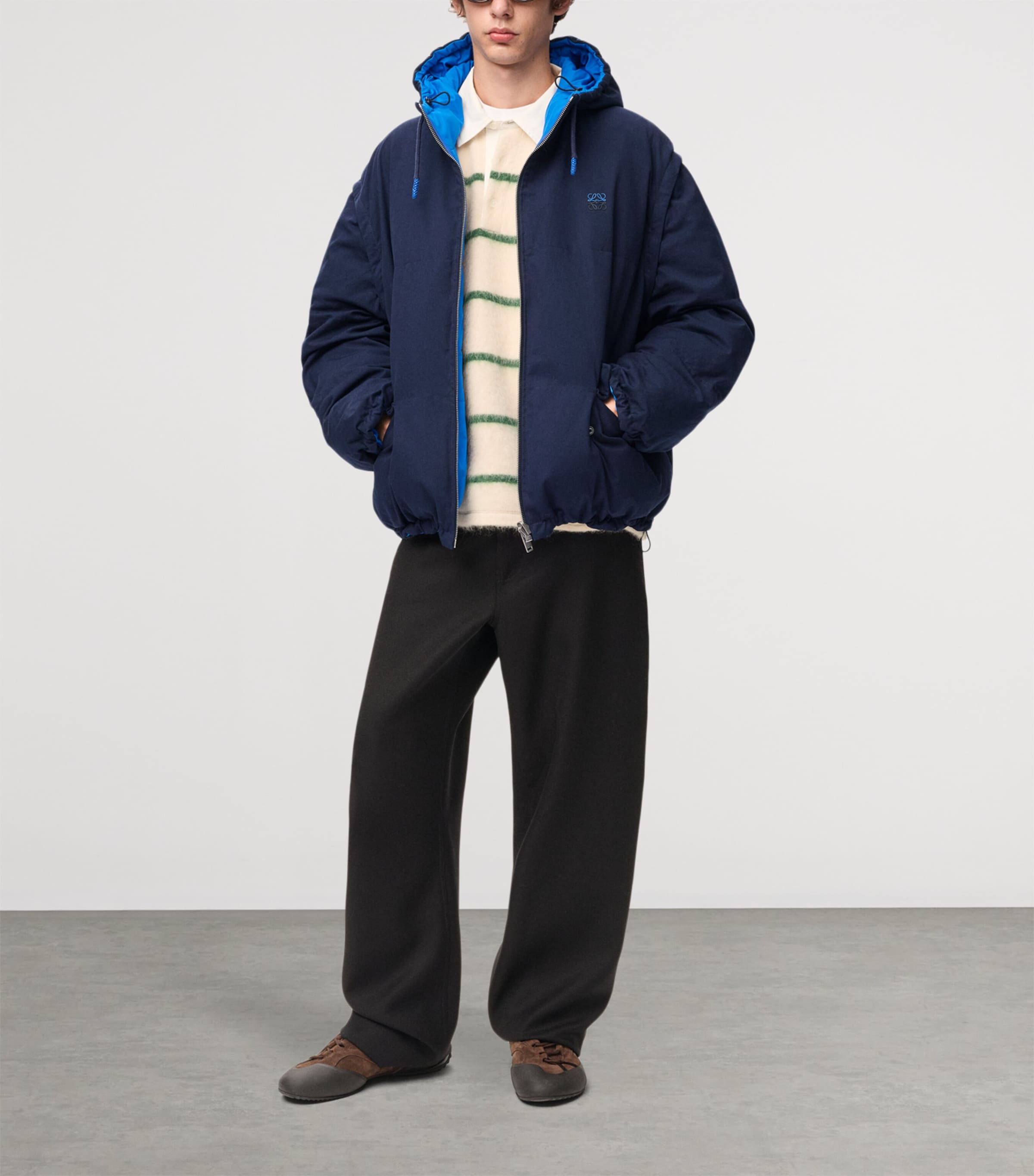 LOEWE Mens Reversible Padded Jacket Navy/blue Image 2