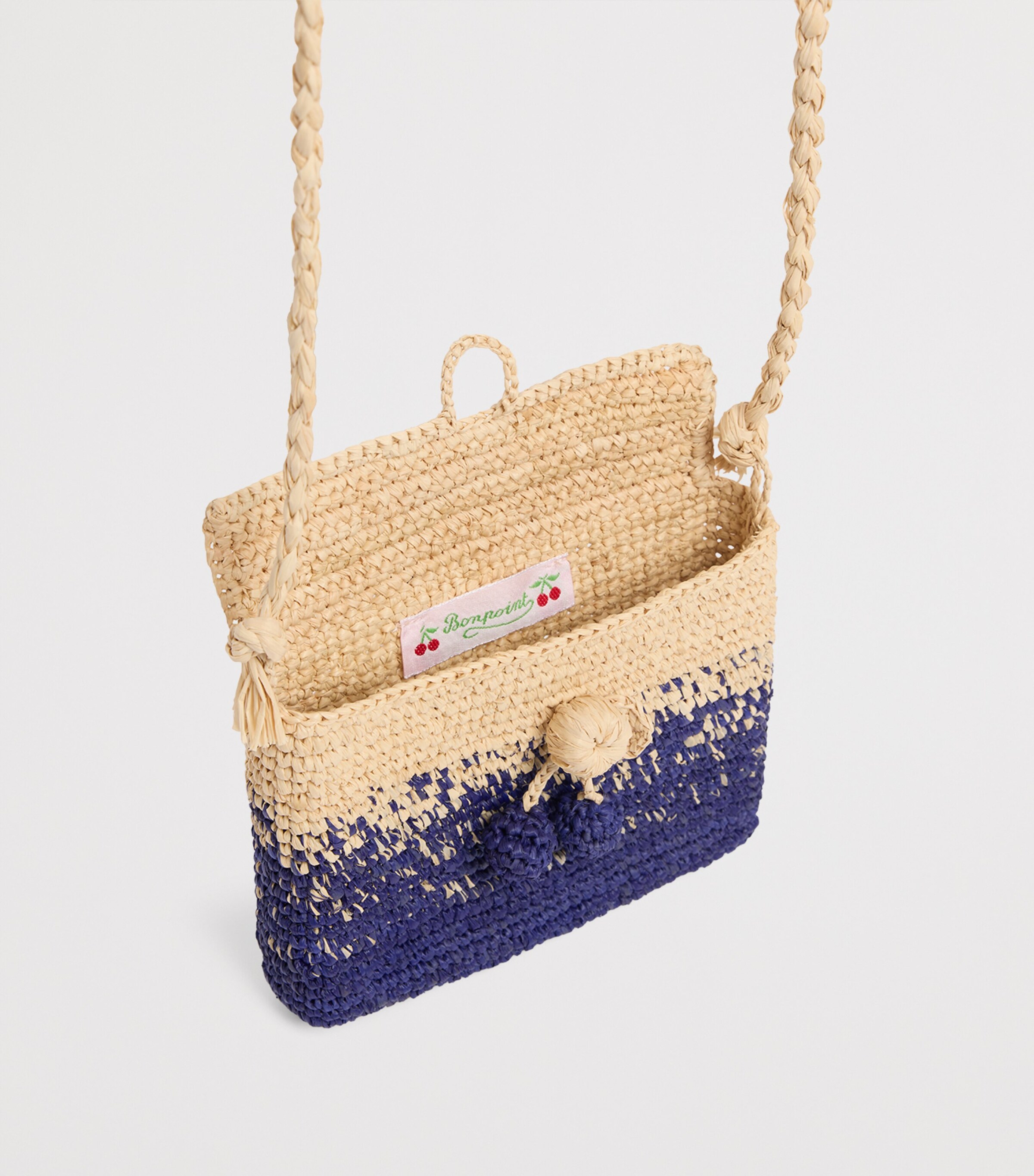 Bonpoint Raffia Cross-Body Bag Marine Image 3