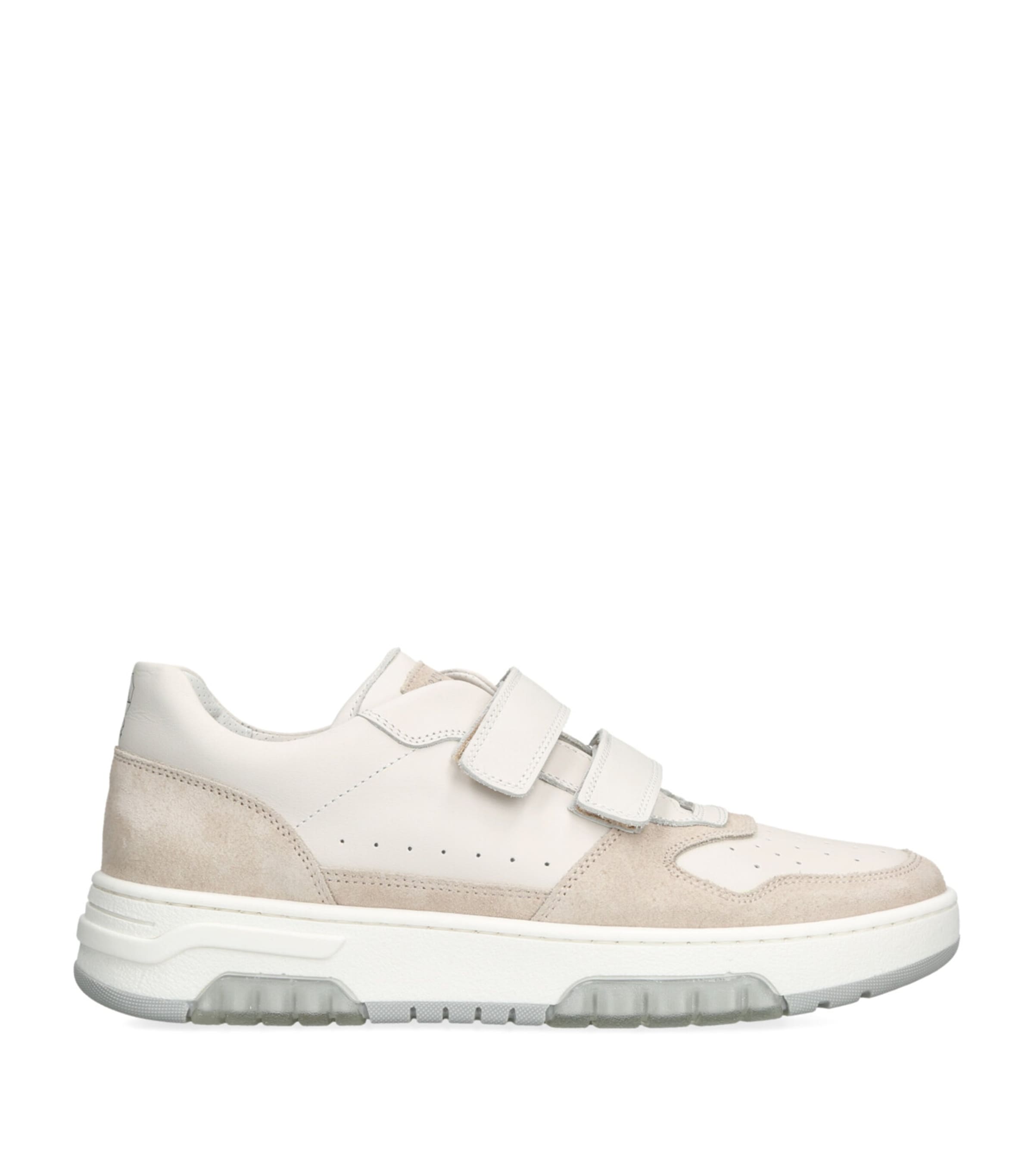 Brunello Cucinelli Kids Leather Suede-Trim Velcro Sneakers | Boys Shoes | Trainers | Designers | Brunello Cucinelli