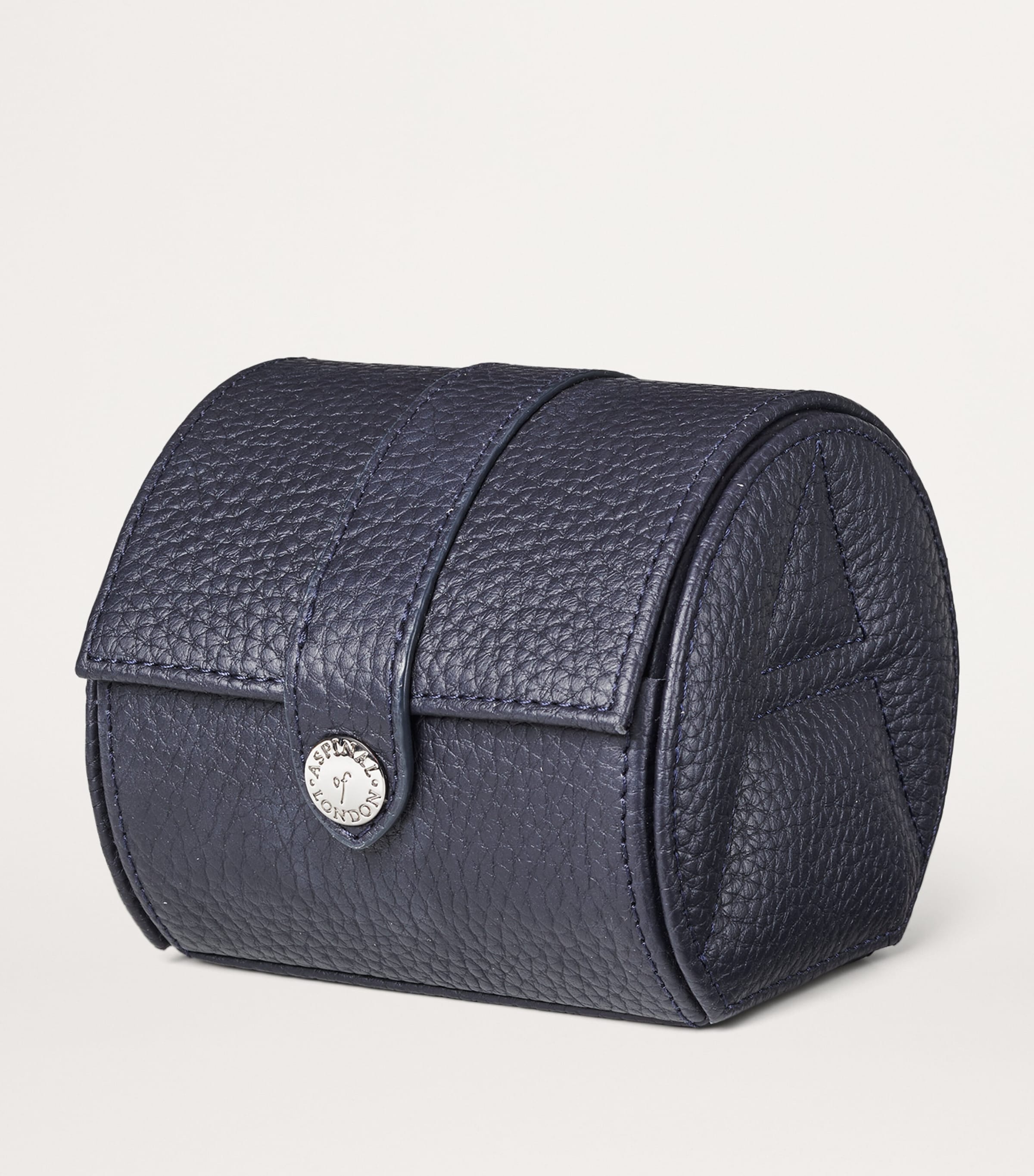 Leather Watch Roll NAVY Image 2