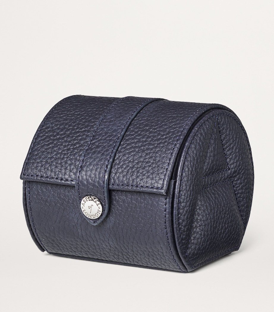 Leather Watch Roll NAVY Image 2