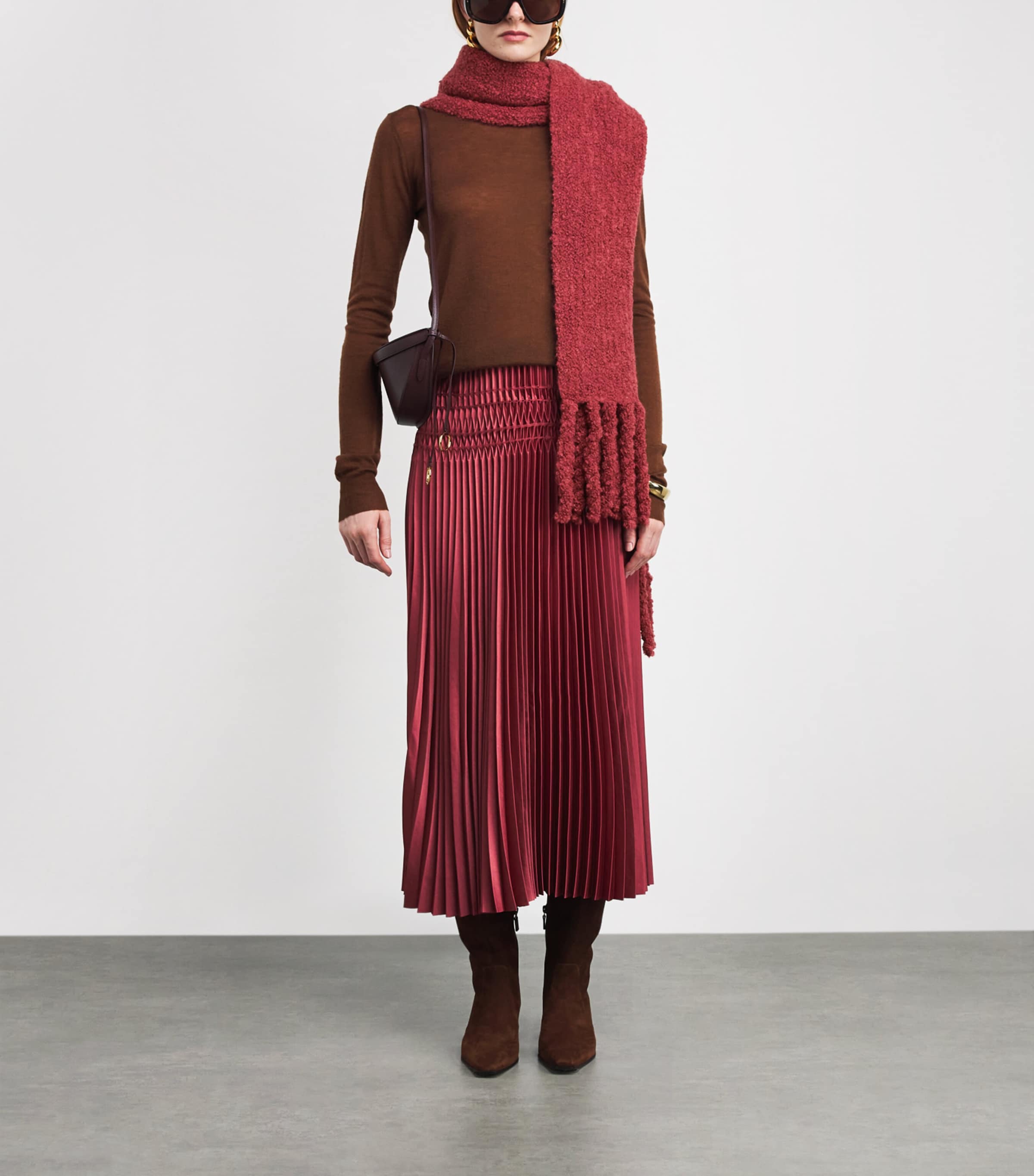 Bouclé Knit Scarf MULBERRY Image 3