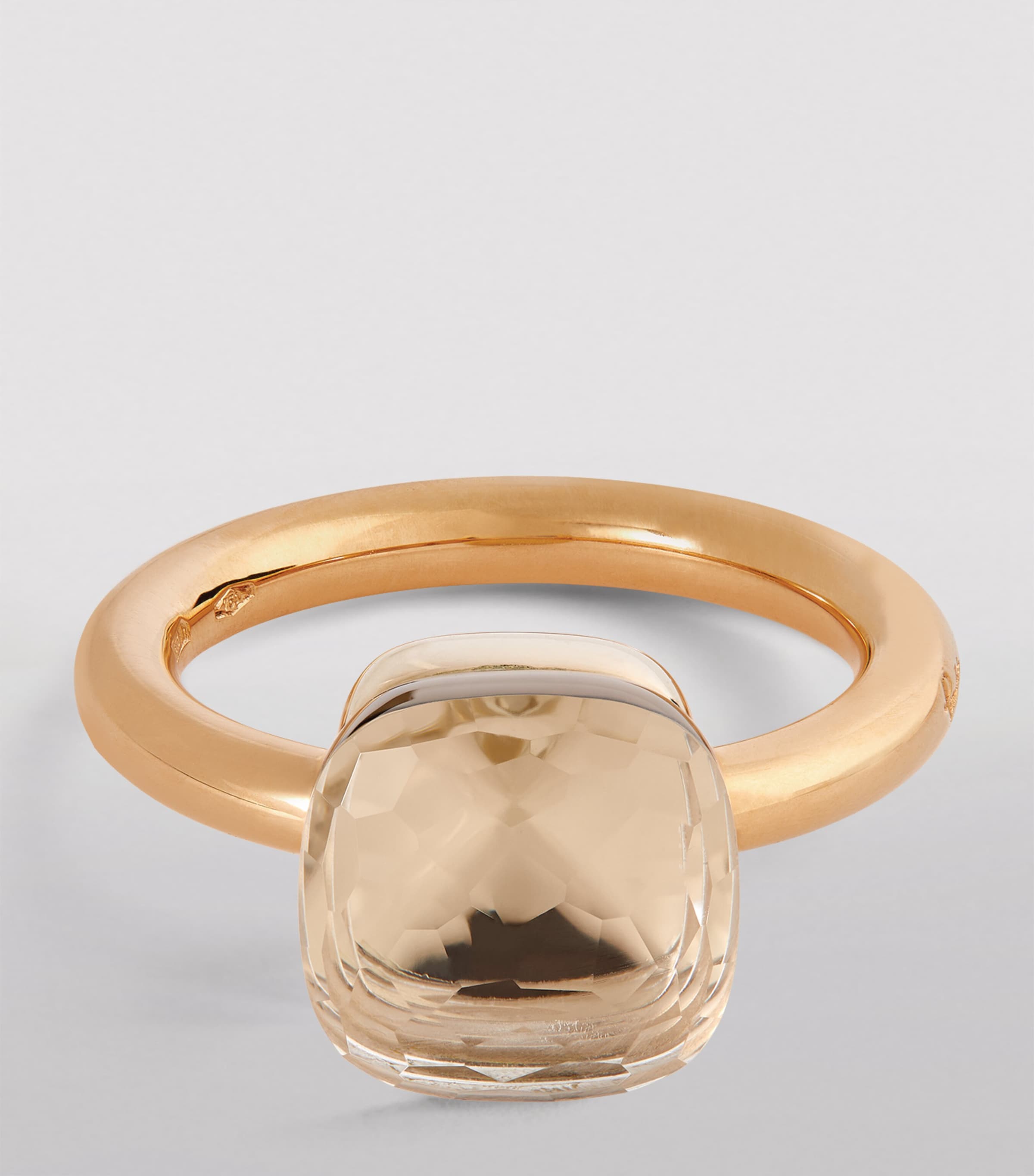 Mixed Gold and White Topaz Nudo Classic Ring 000TB Image 3