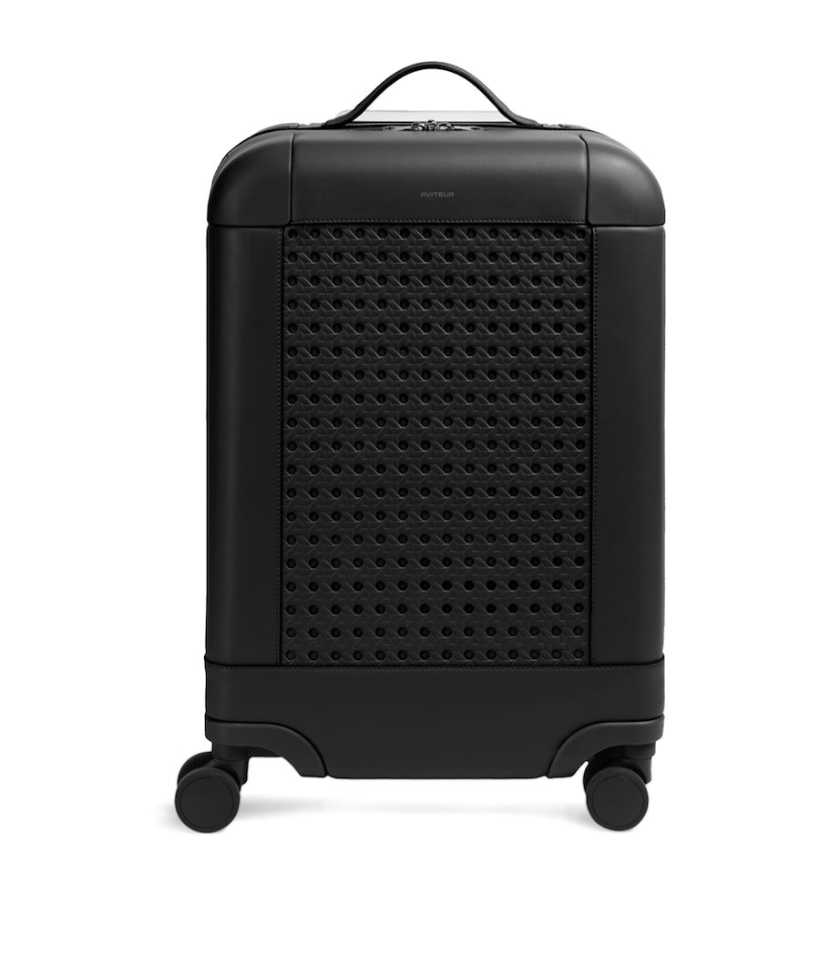 Leather Carry-On Suitcase (55cm) BLACK Image 1