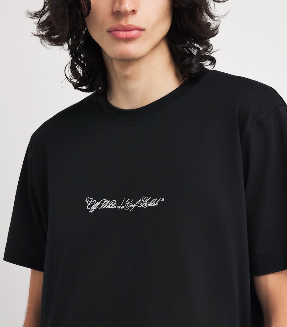 Cotton Logo T-Shirt BLACK Image 6