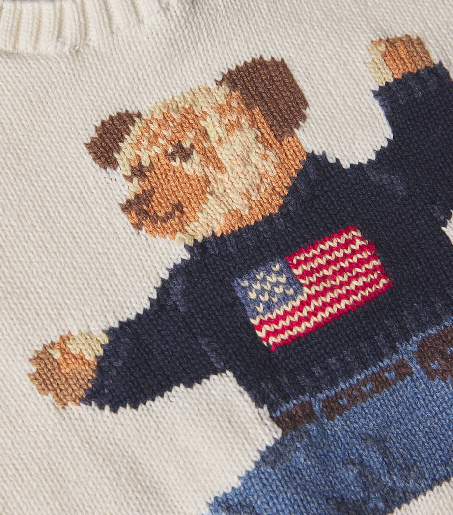 Cotton Polo Bear Sweater (3-24 Months) NEVIS Image 3