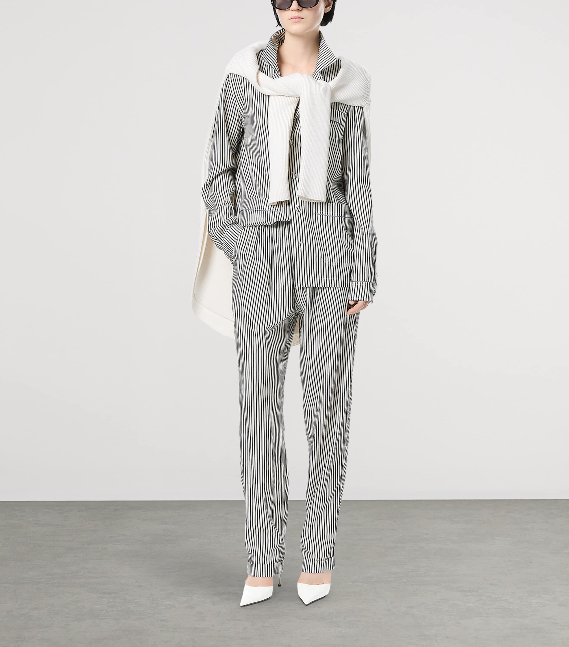TOM FORD Womens Silk Striped Trousers Nwa Image 2