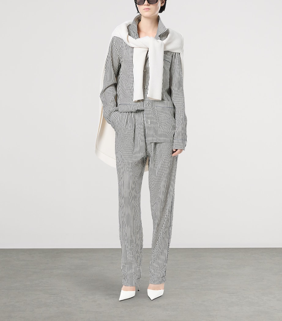 TOM FORD Womens Silk Striped Trousers Nwa Image 2
