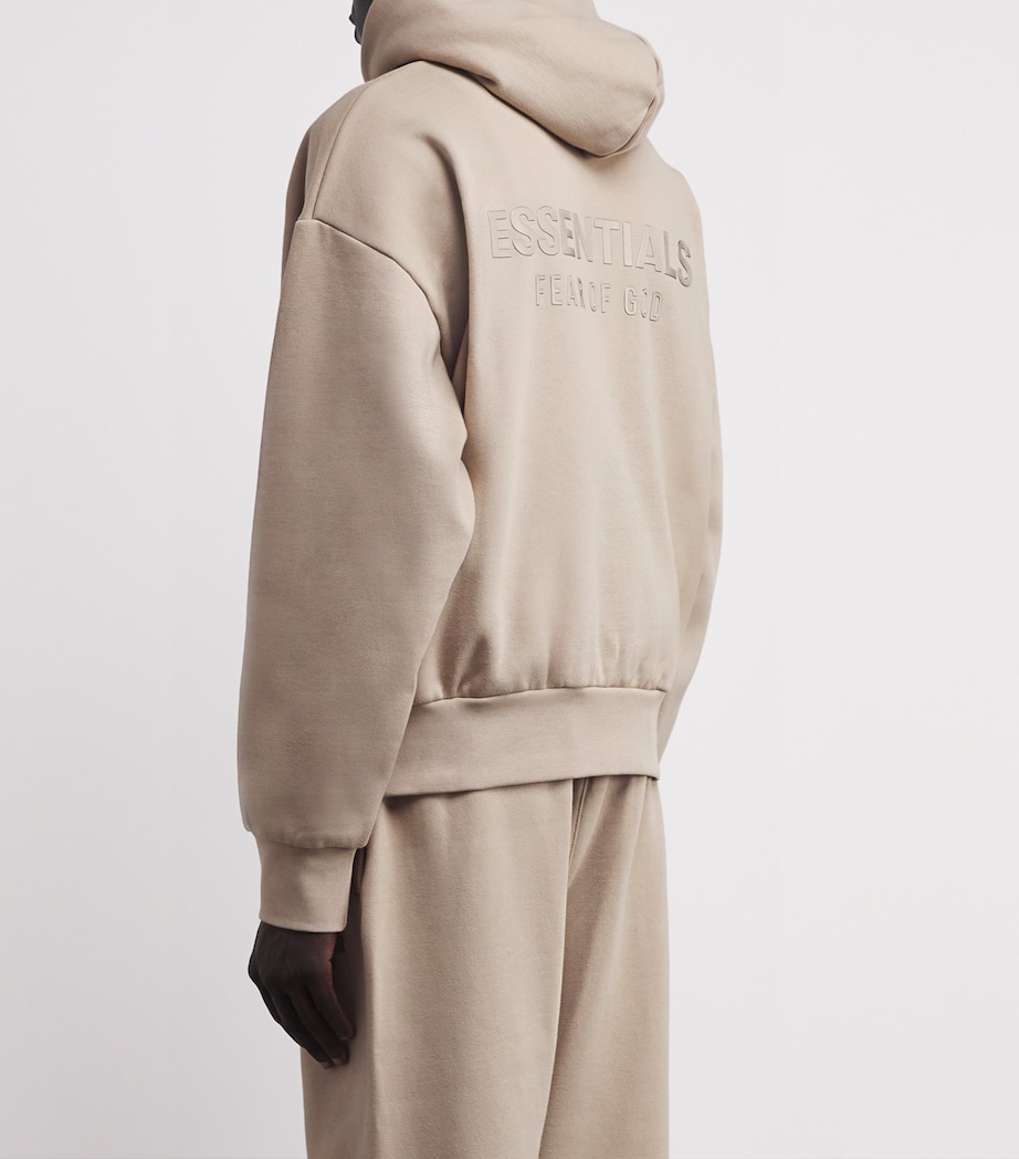 Cotton-Blend Logo Hoodie TIMBER Image 4