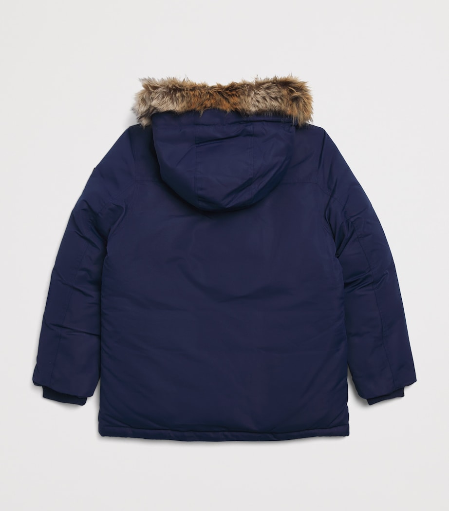 Water-Resistant Faux Fur-Trim Parka (6-14 Years) NAVY Image 2