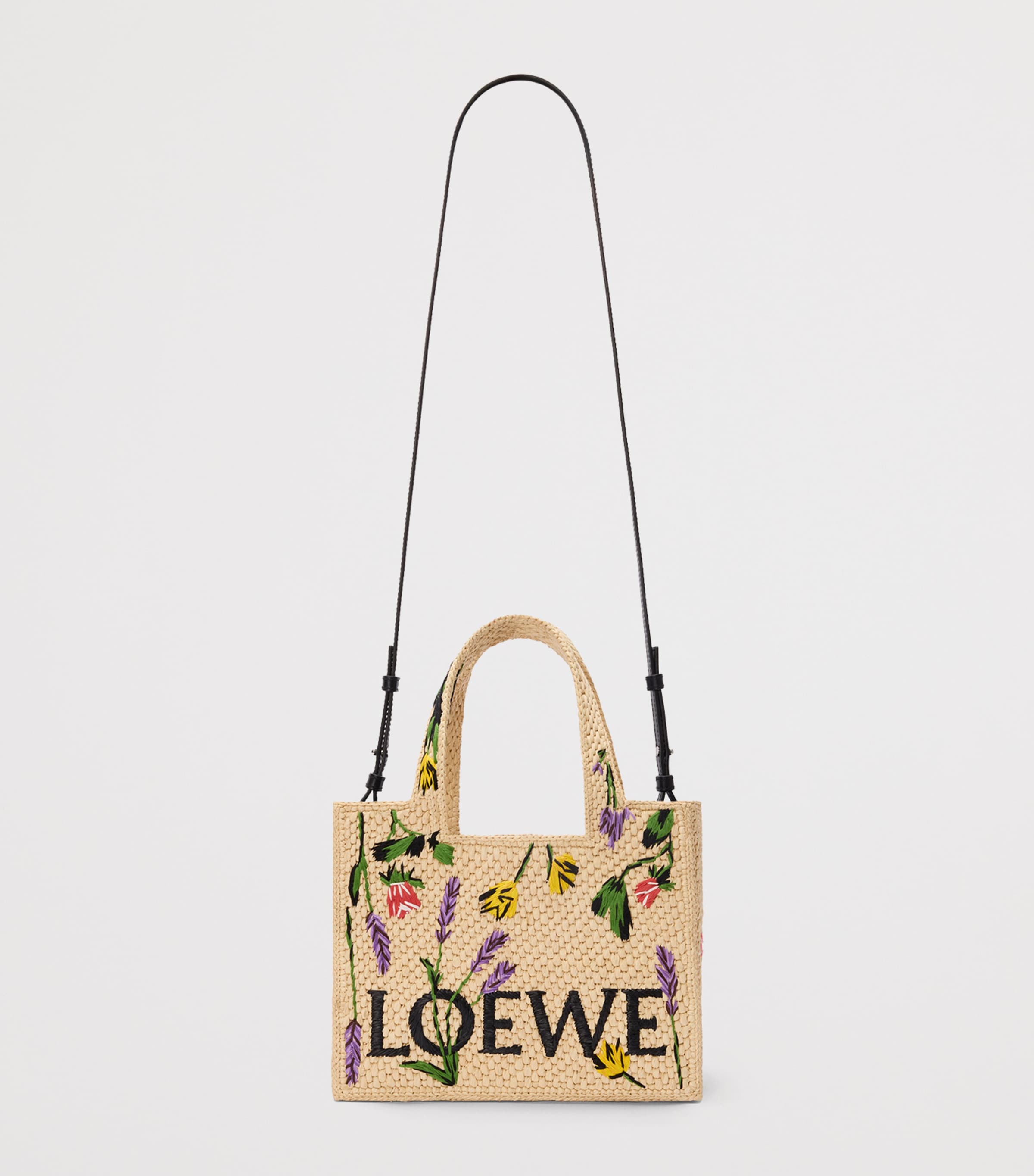 LOEWE x Paula's Ibiza Raffia Font Tote Bag | Harrods UK