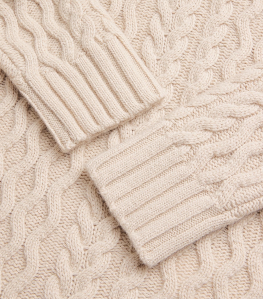 Virgin Wool High-Neck Sweater BEIGE Image 5