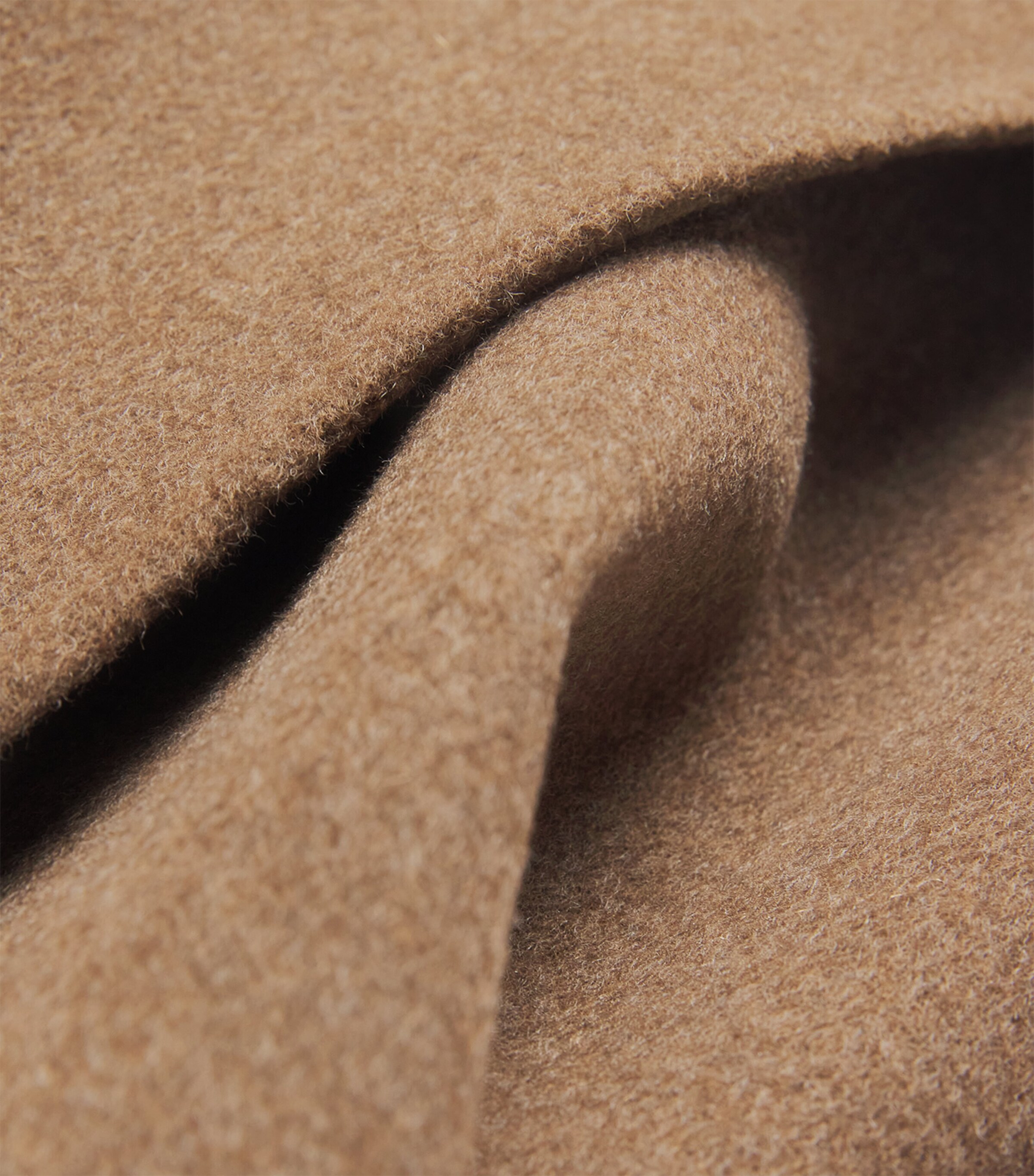 Virgin Wool Wrap Coat BROWN Image 5