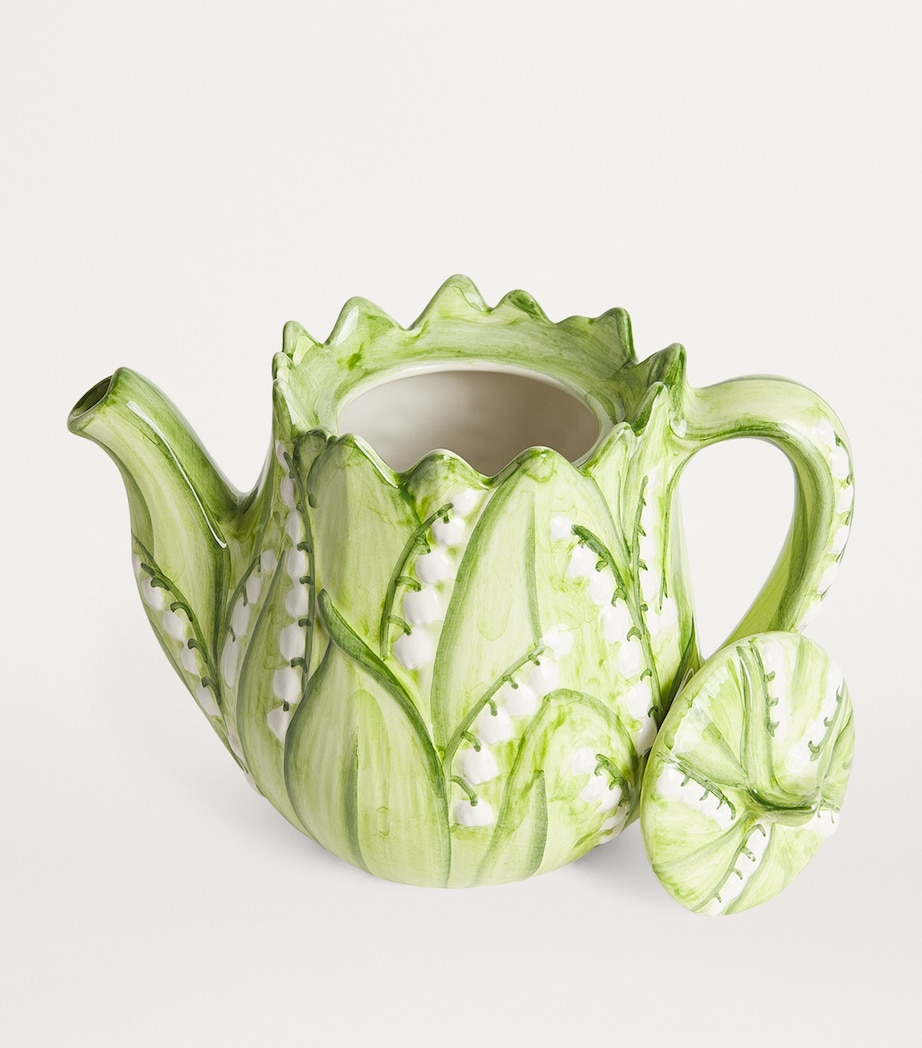 Lilly Of The Valley Teapot WHITE/GREEN Image 2
