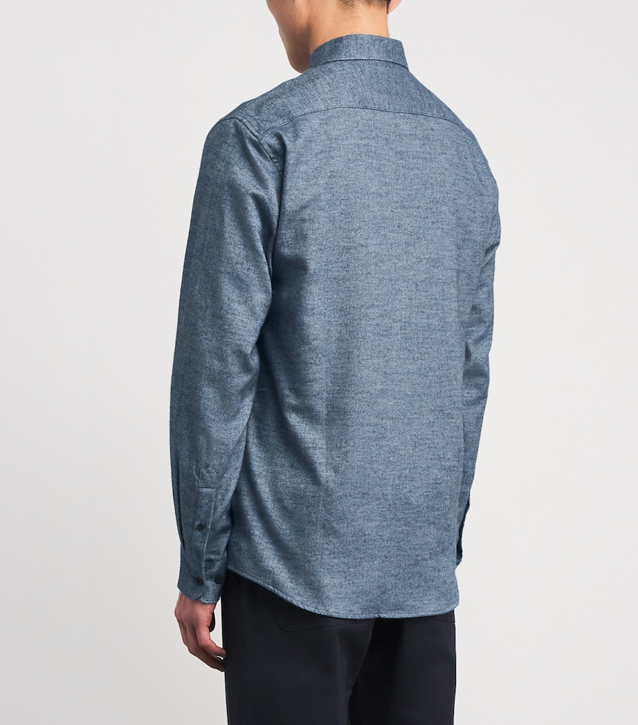 Brushed Cotton Shirt LIGHT BLUE MEL26 Image 4